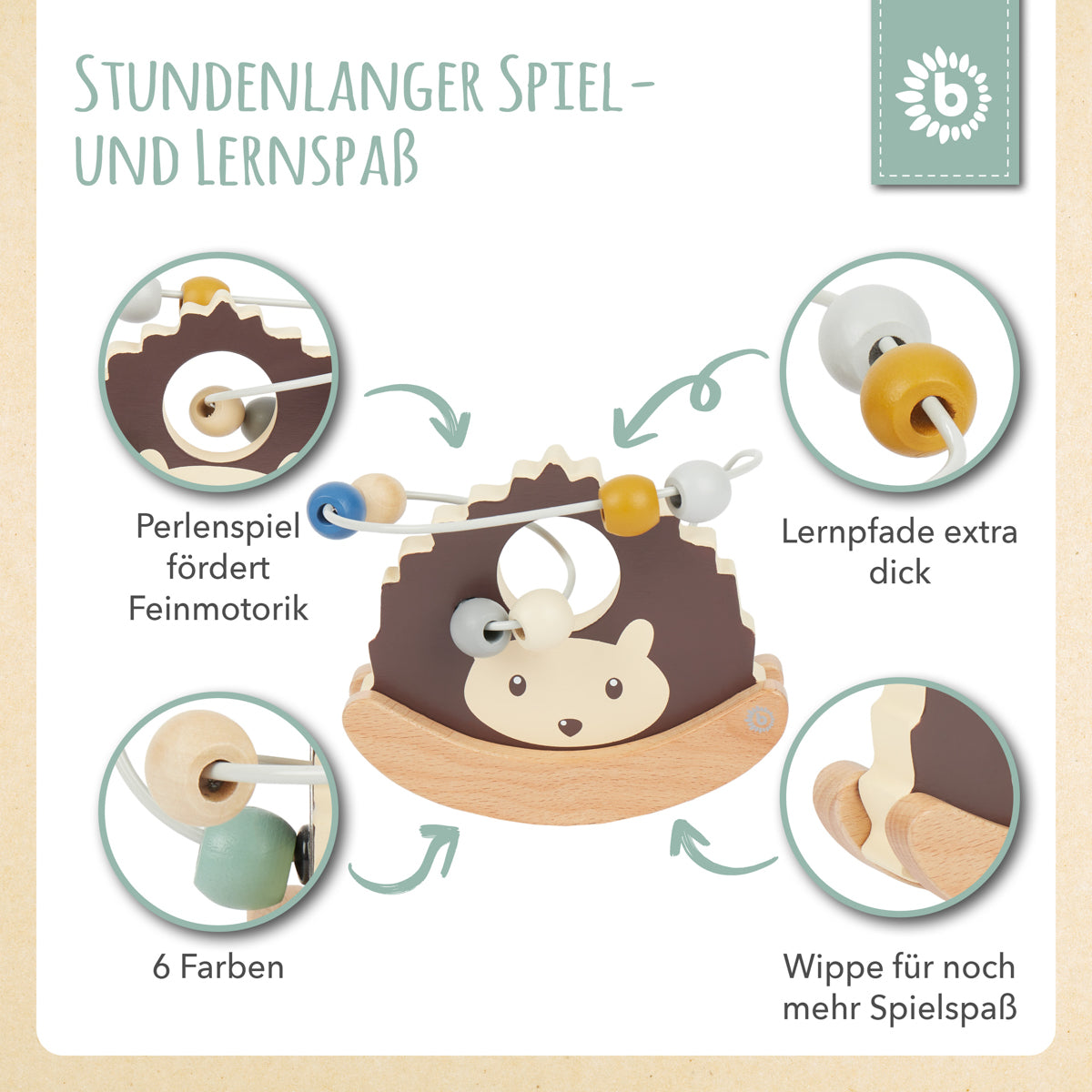 Pista per motricità con dondolo riccio