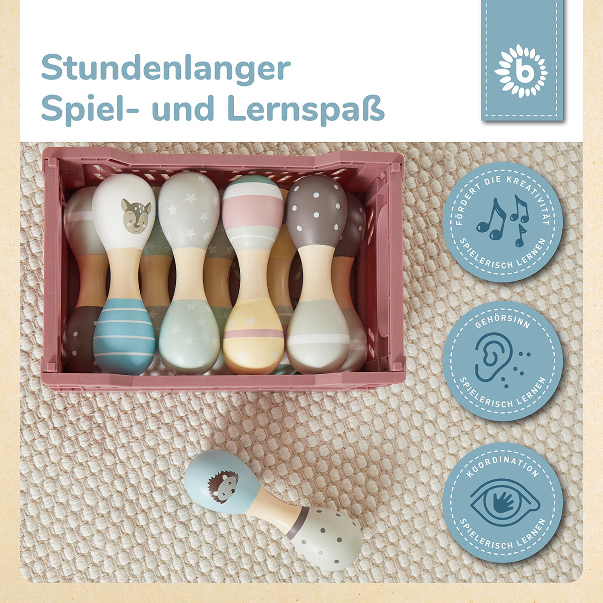 Sonagli a manubrio set da 2 cerbiatto