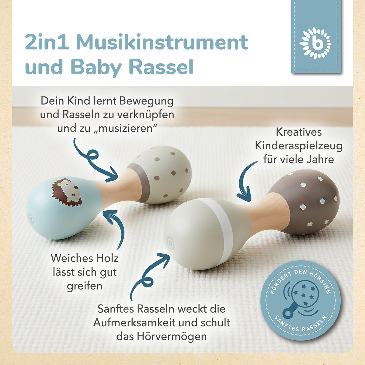 Sonagli a manubrio set da 2 Riccio