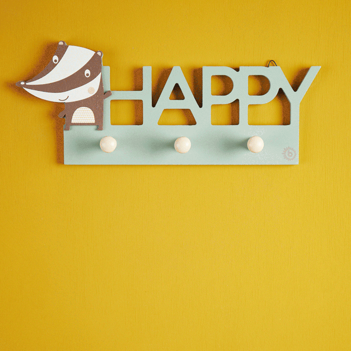 Porte-manteau mural blaireau