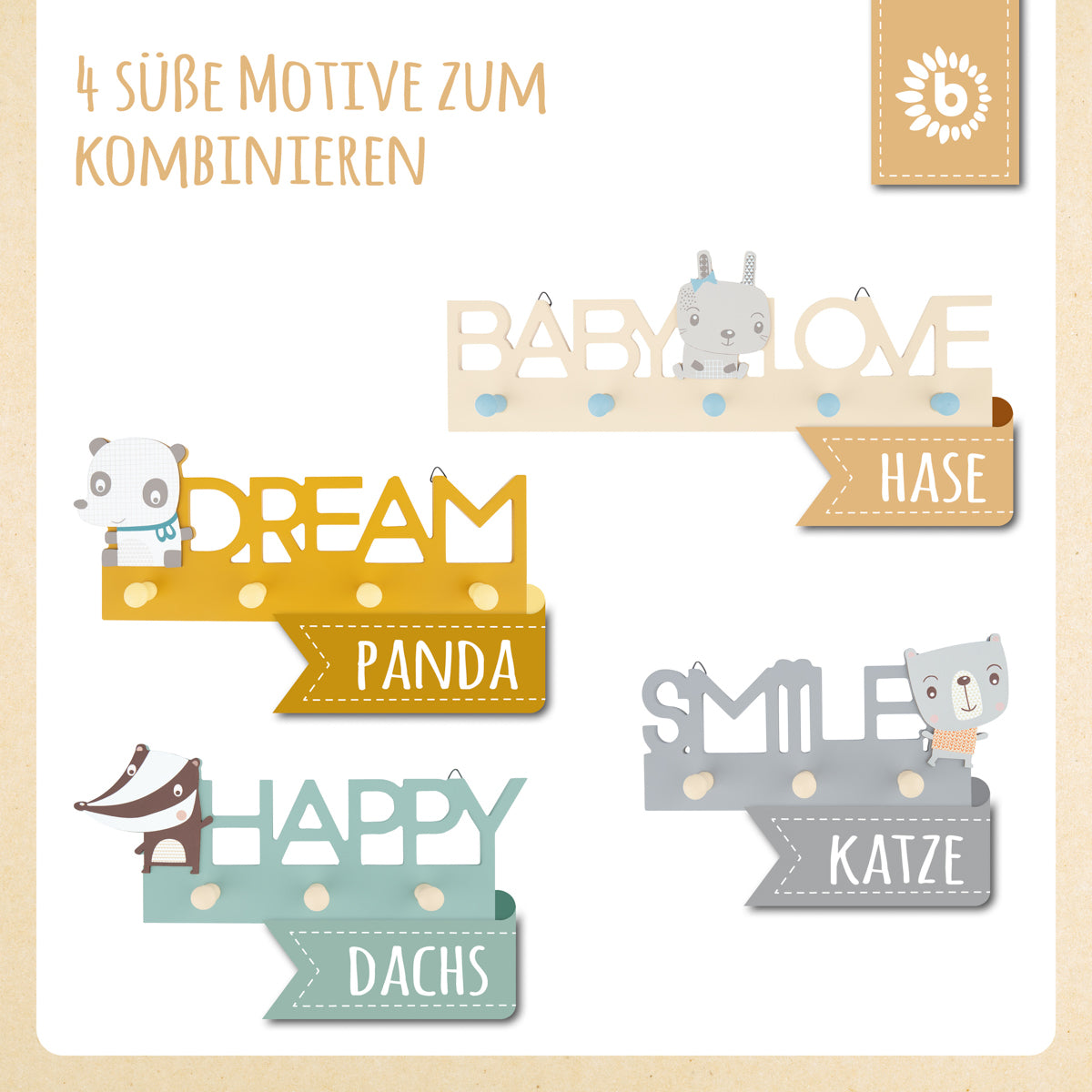 Appendiabiti da parete Coniglio