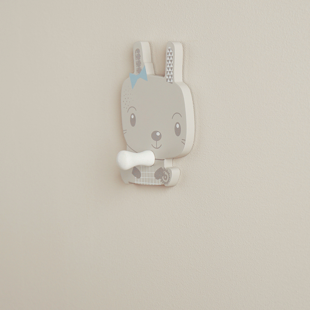 Patère murale lapin