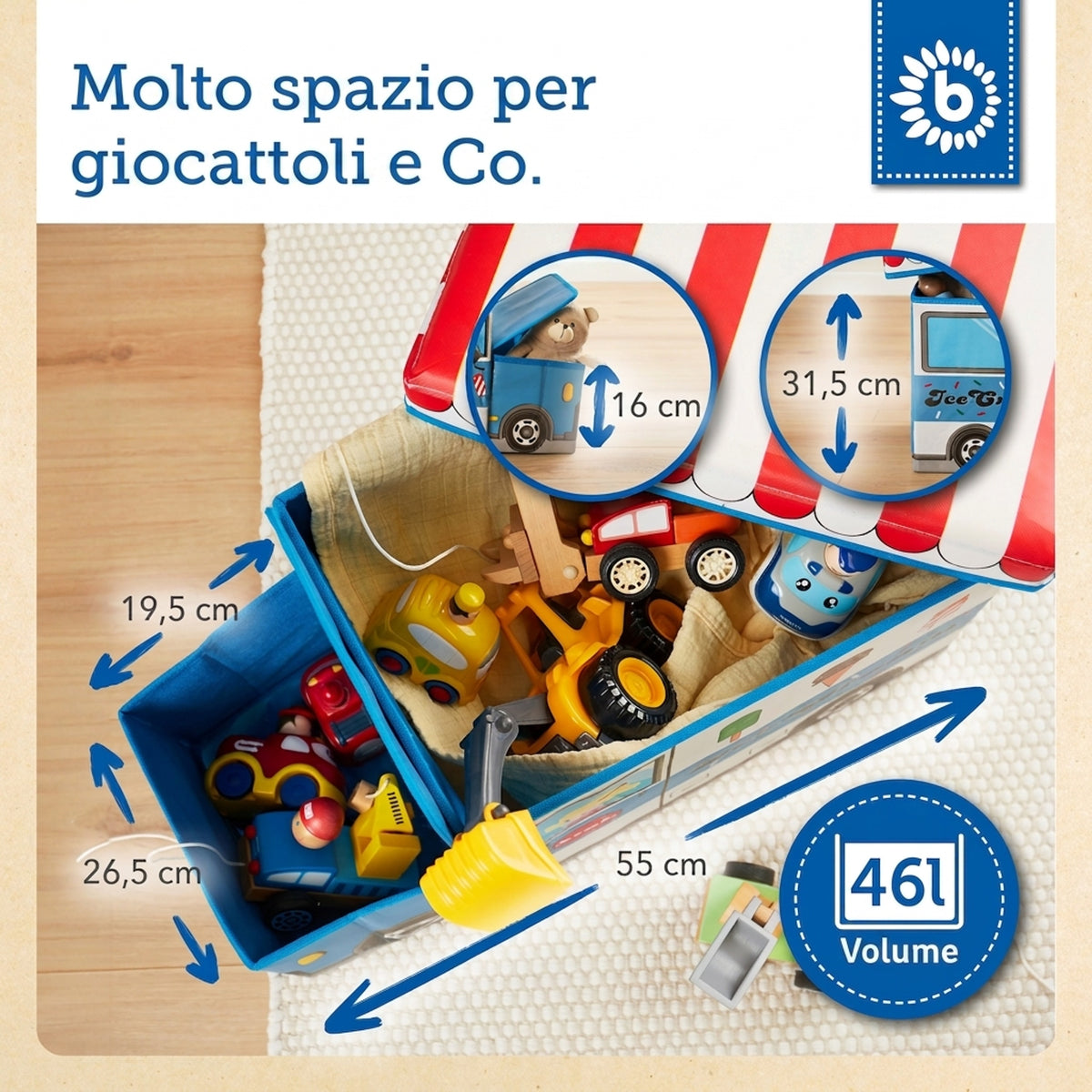 2in1 Staubox & Sitzbank Icecream - IT Infographic