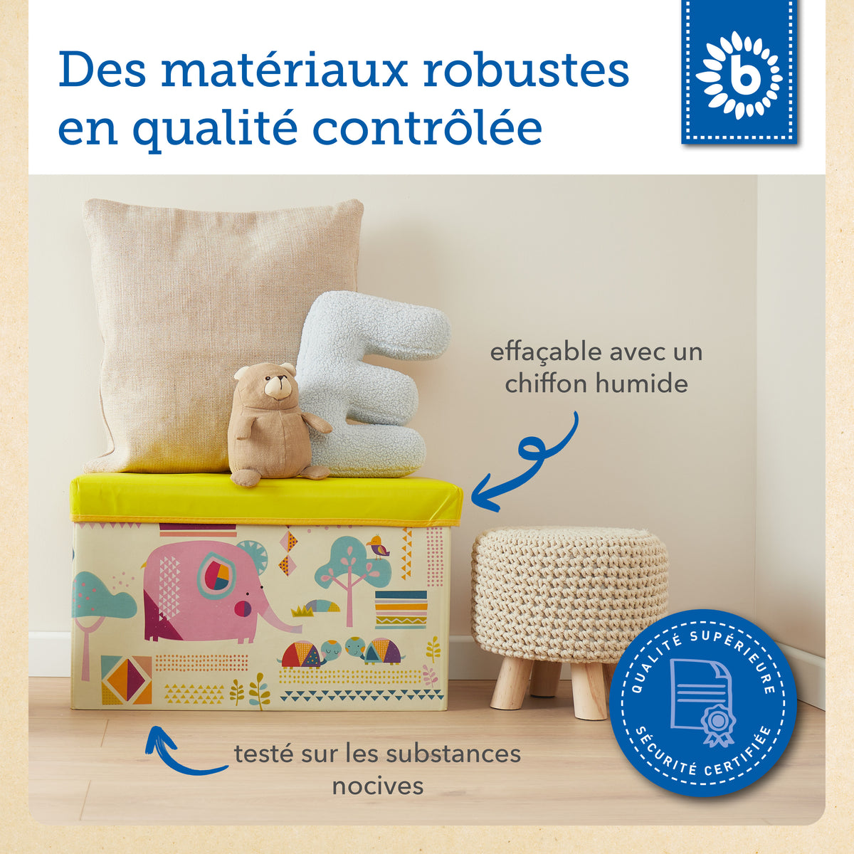 2in1 Staubox & Sitzbank Zoo - FR Infographic