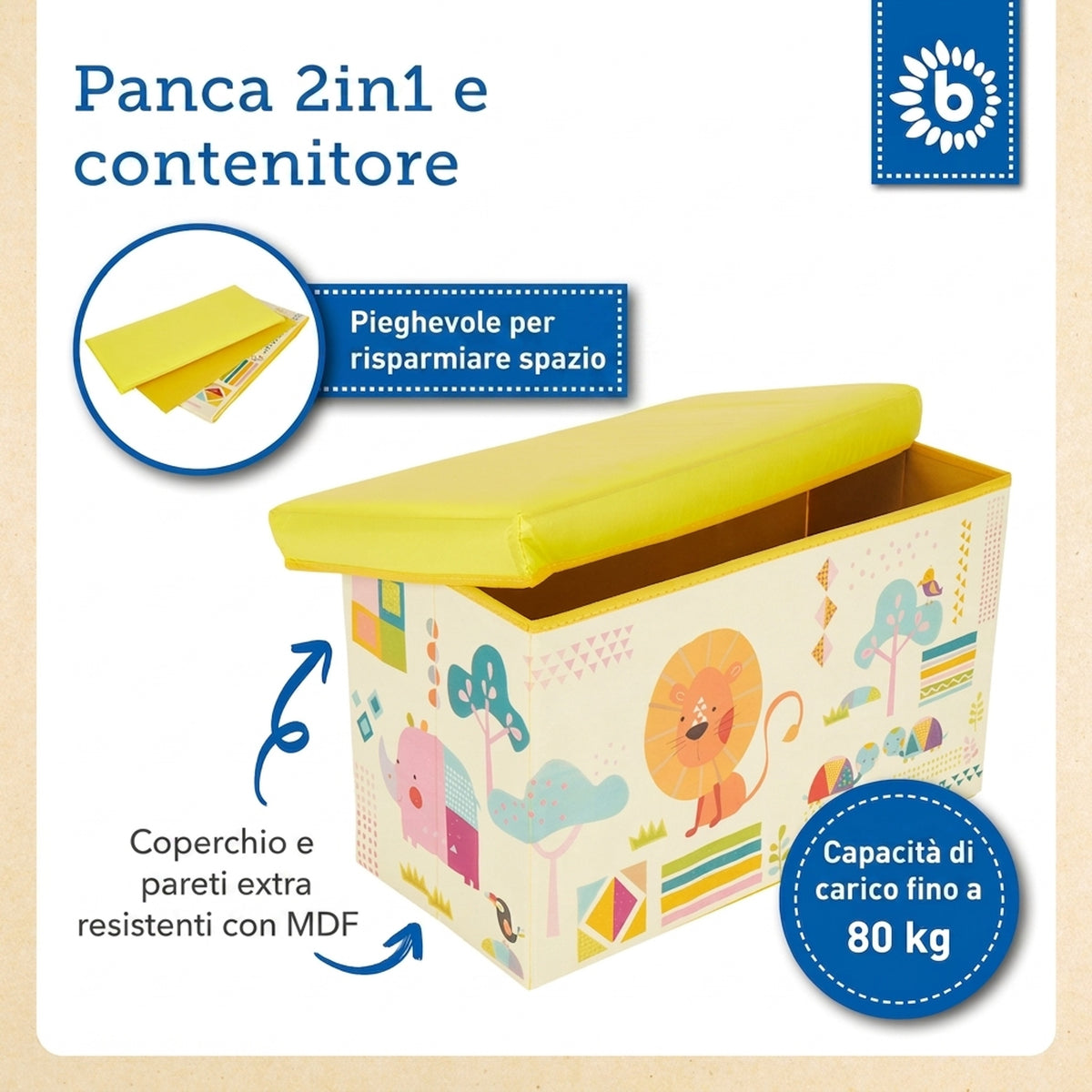 2in1 Staubox & Sitzbank Zoo - IT Infographic