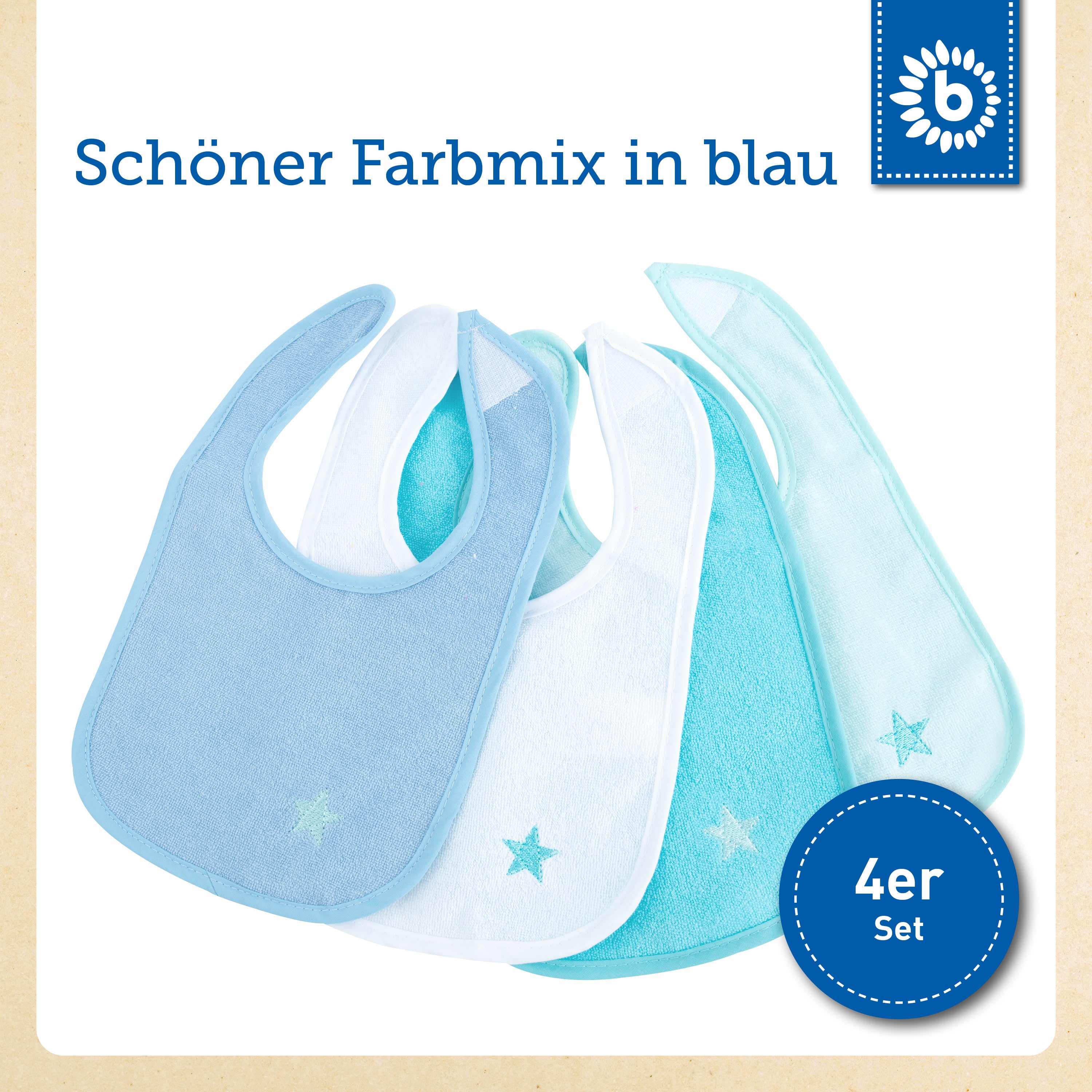 Lot de 4 bavoirs Ocean