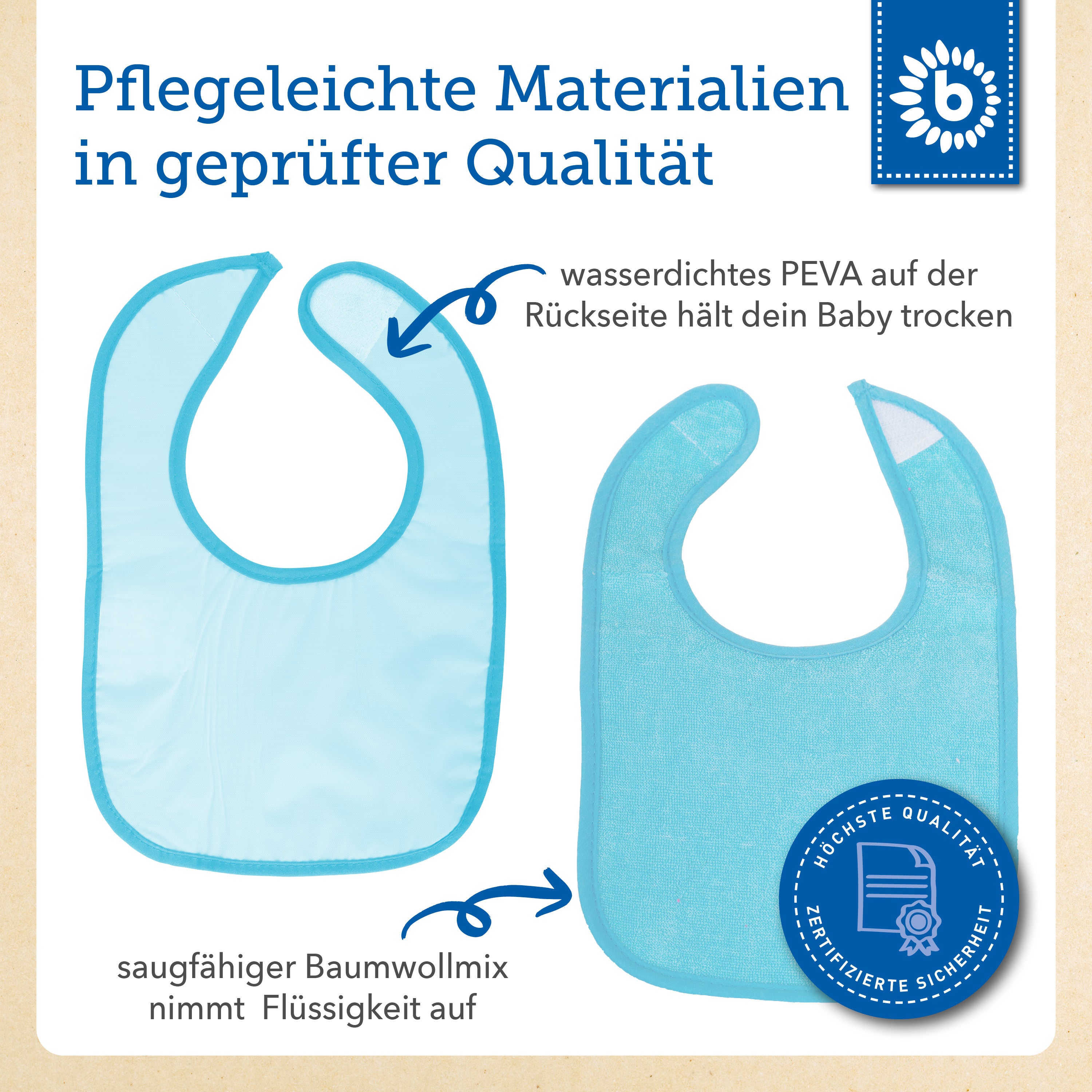 Lot de 4 bavoirs Ocean