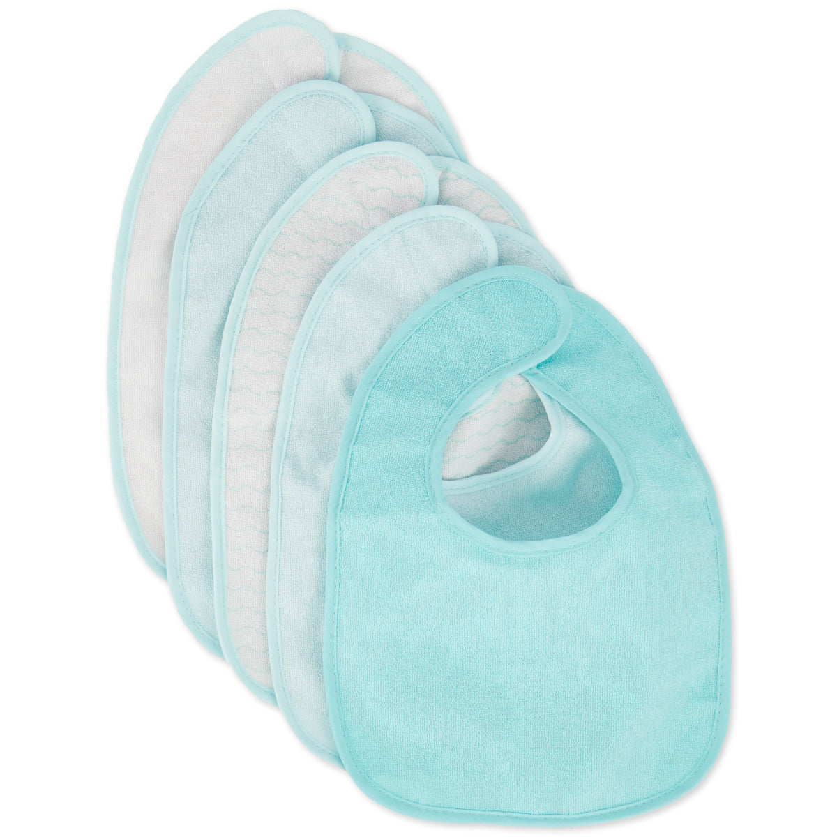 Lot de 5 bavoirs teal