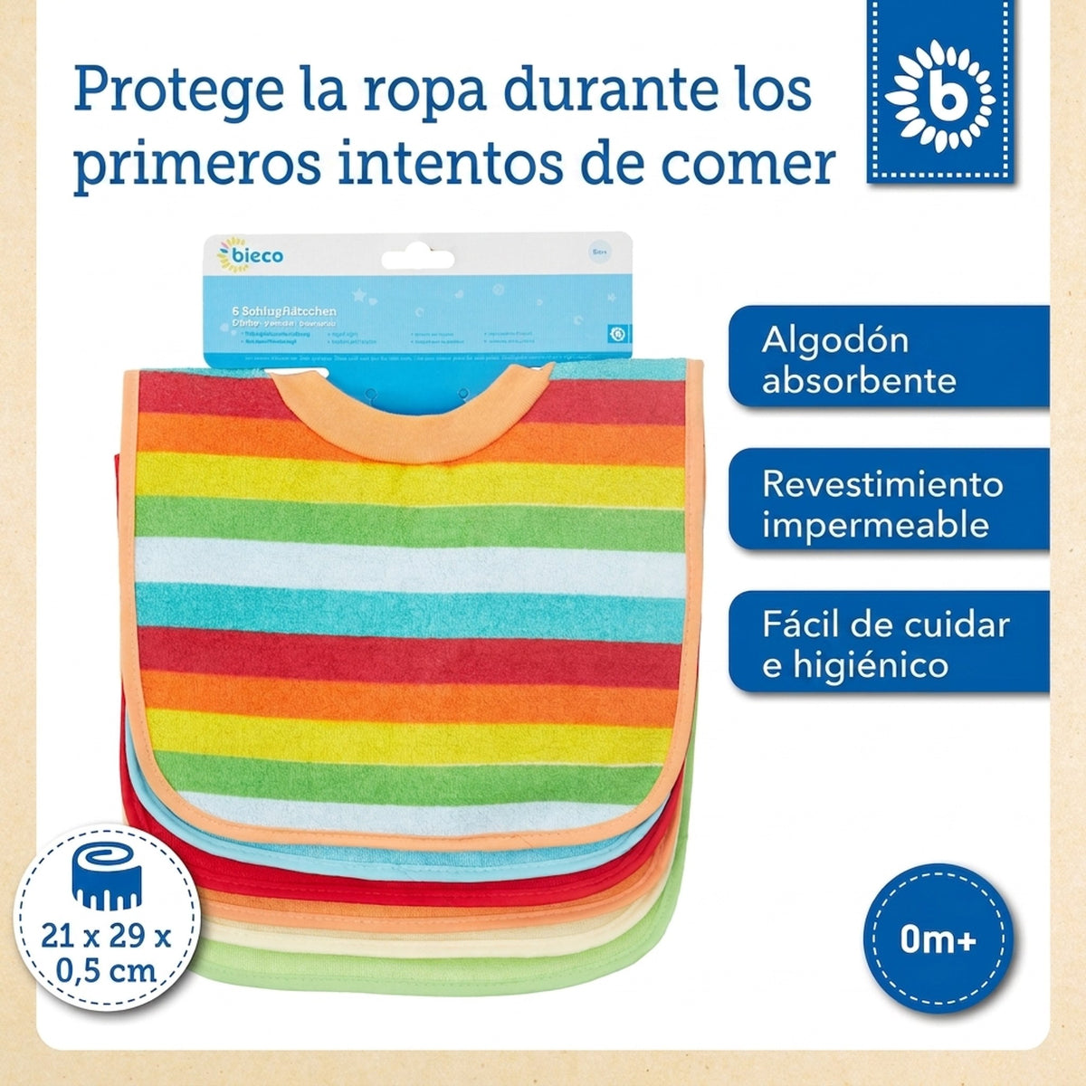 6er Set Schlupflätzchen Rainbow - ES Infographic