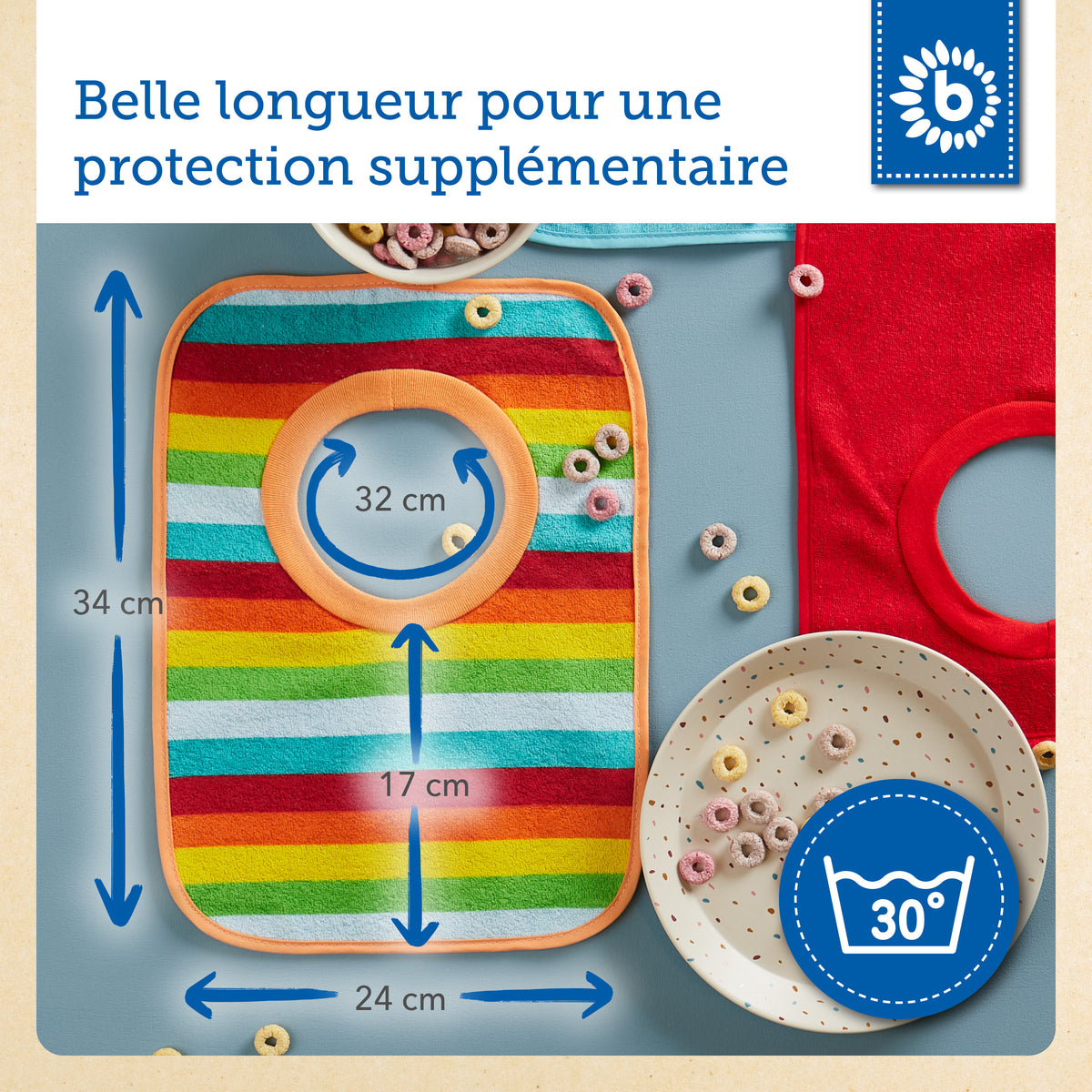 6er Set Schlupflätzchen Rainbow - FR Infographic