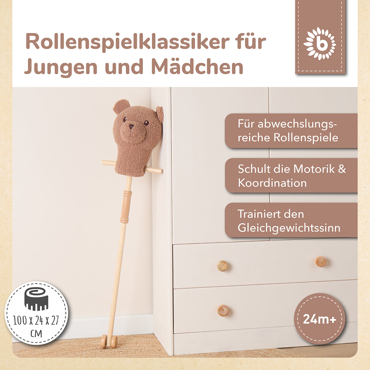 Animale con bastone Orso Mika