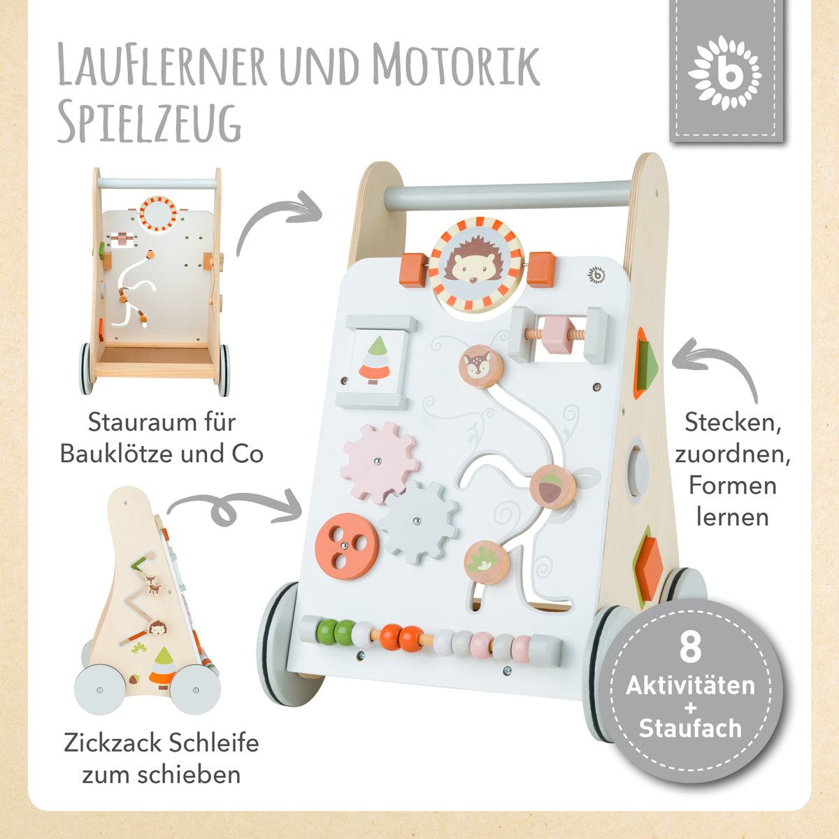 Lauflernwagen Waldtiere FSC®