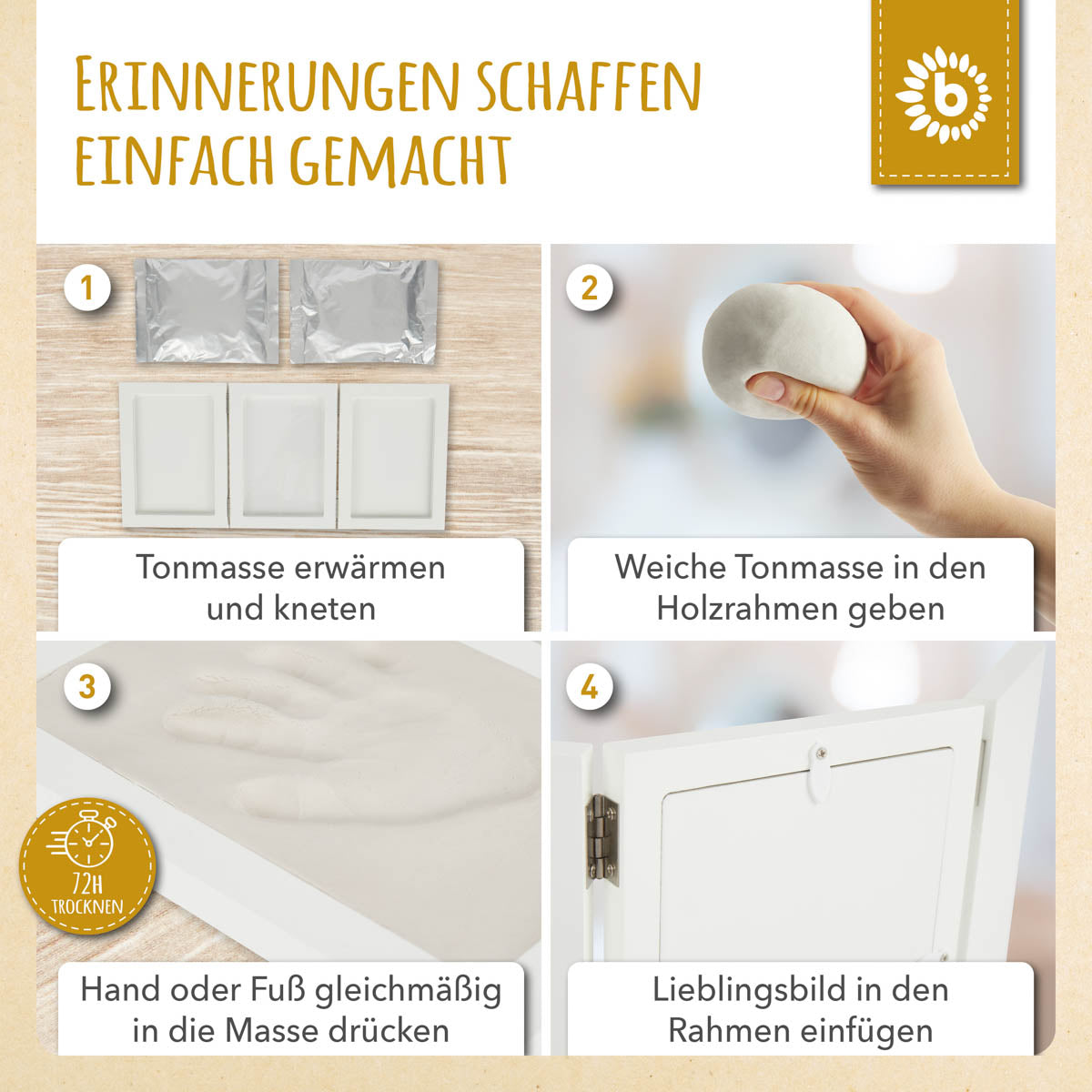 Kit d’empreintes avec cadre photo