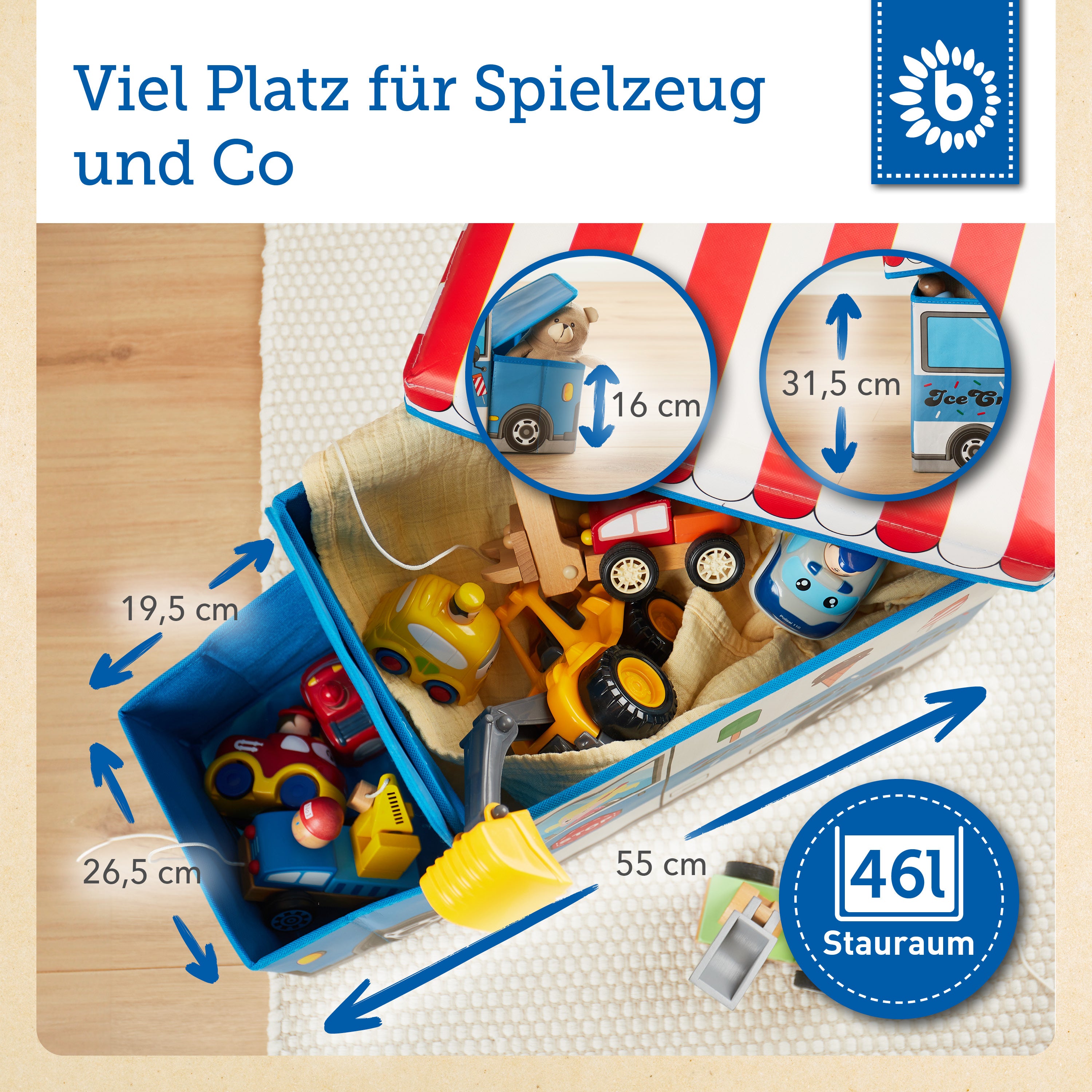 Boîte de rangement 2en1 & banc Icecream