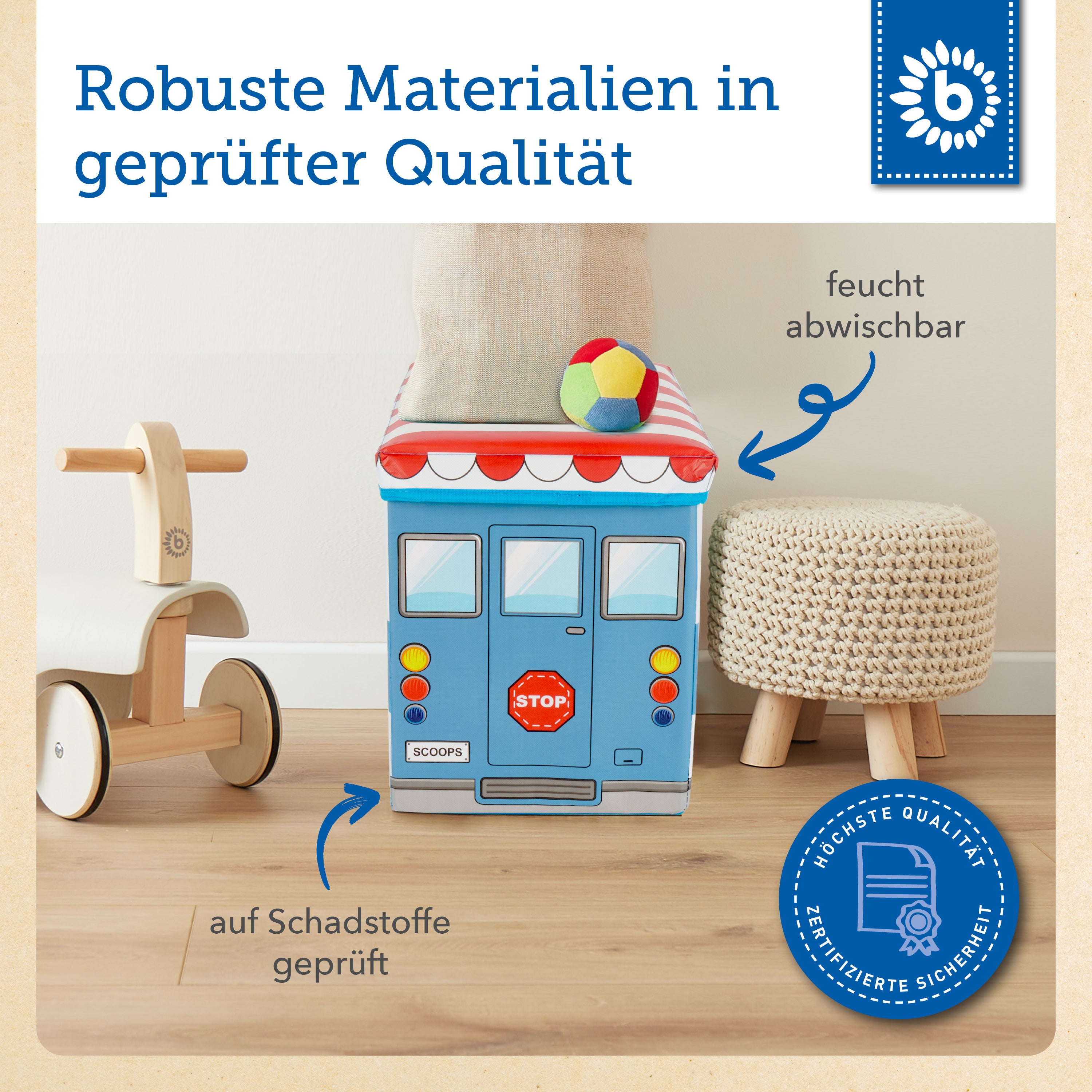 Boîte de rangement 2en1 & banc Icecream