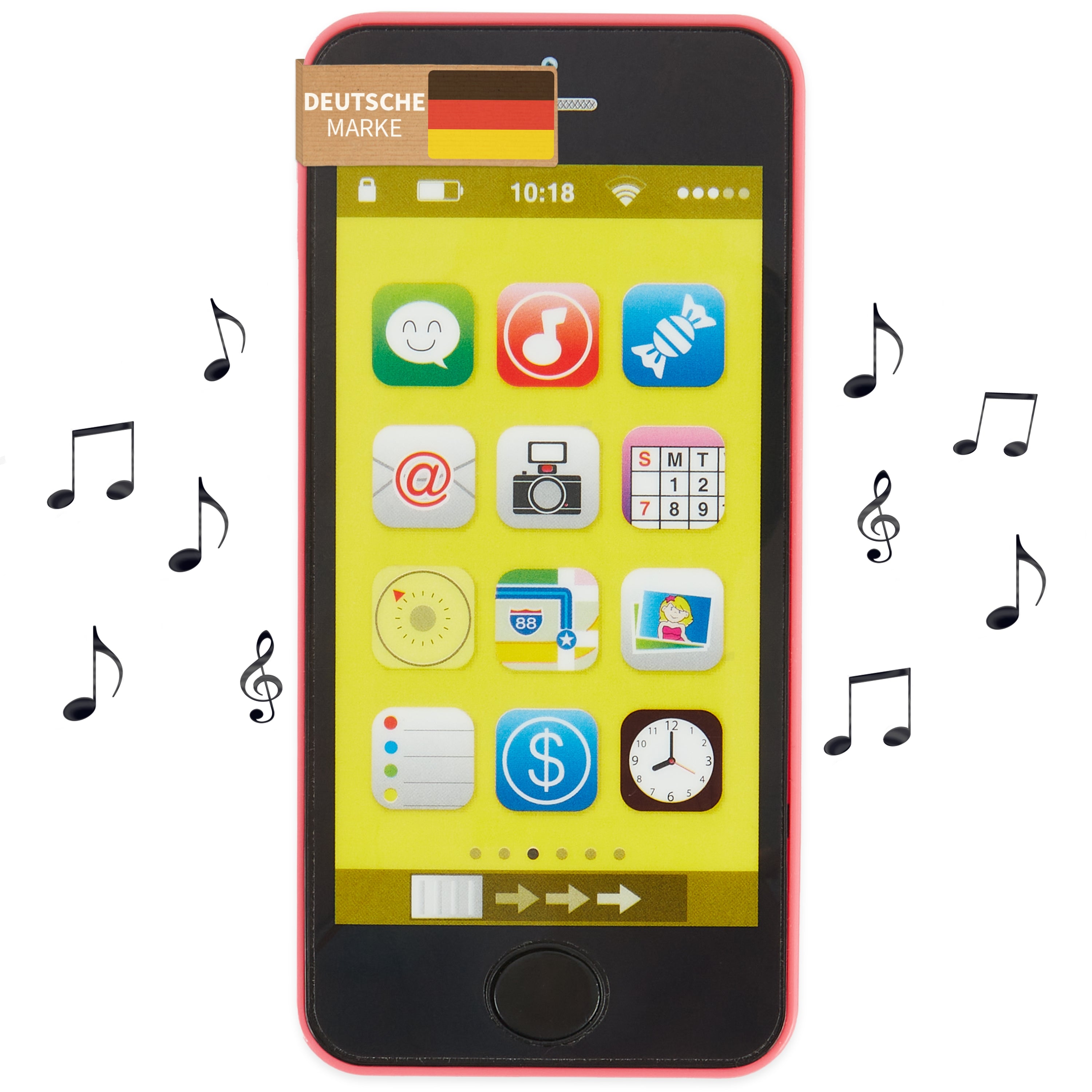 Smartphone rose avec lumière/son