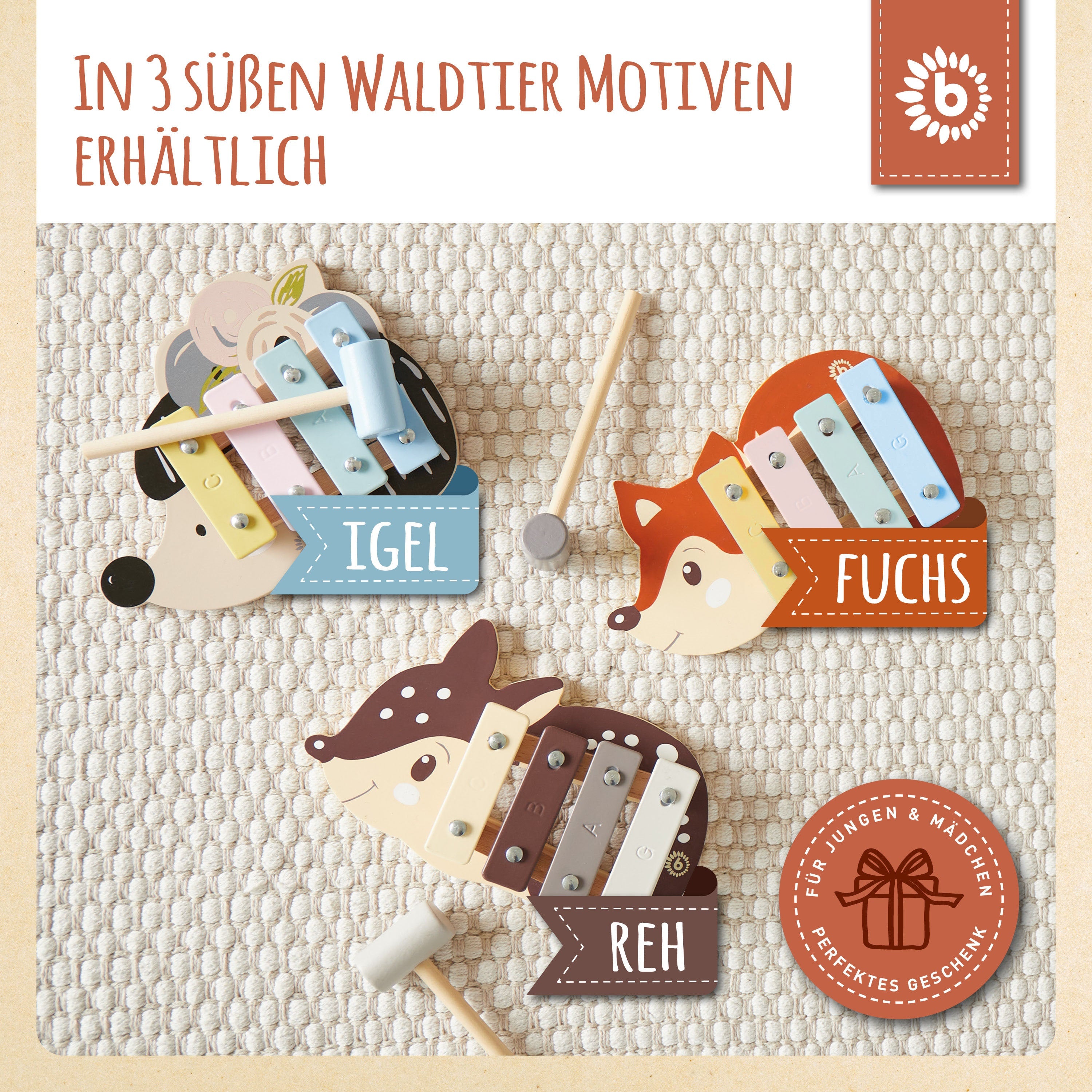 Mini xilofono volpe FSC®