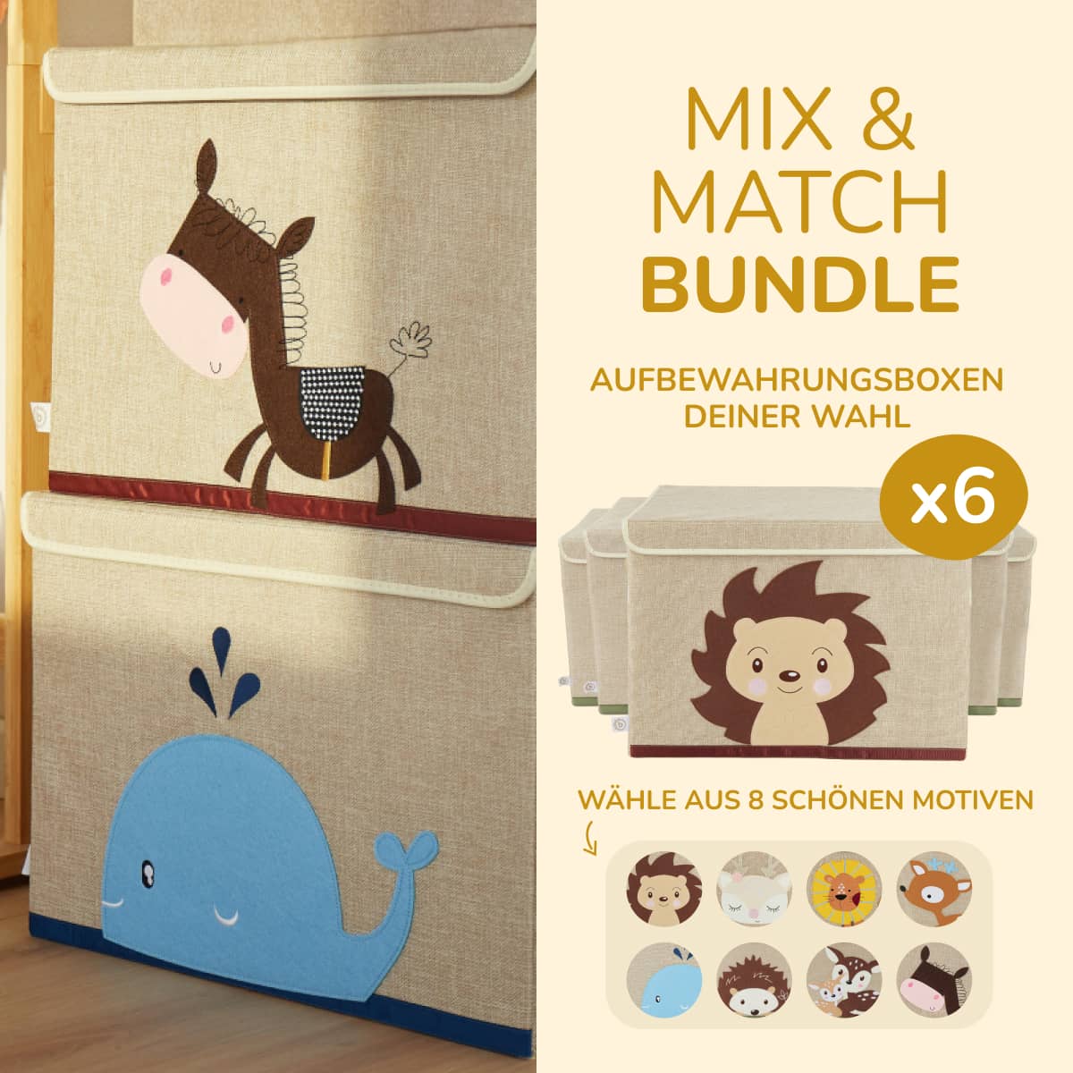 Bundle : 6x boîtes de rangement avec couvercle 12% de réduction