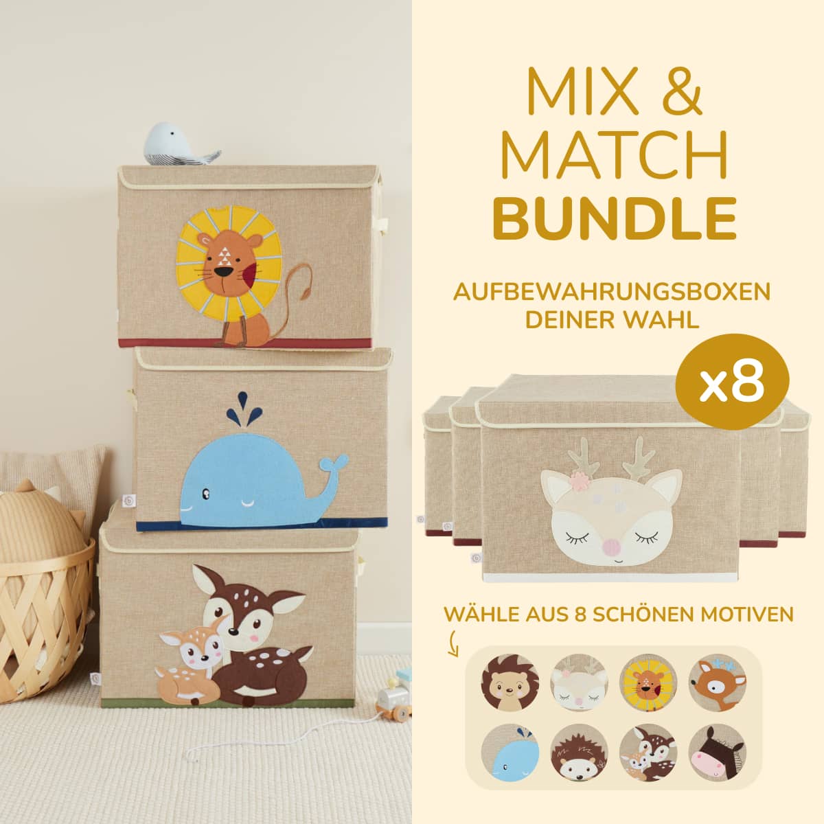 Bundle : 8x boîtes de rangement avec couvercle 15% de réduction