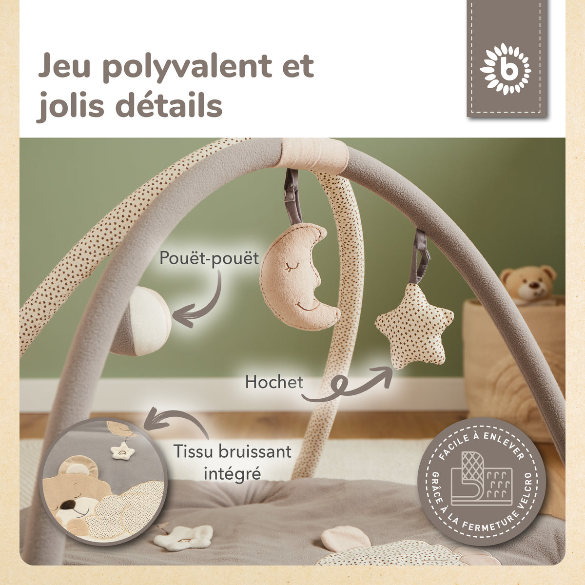 Spieldecke mit Activitybogen - FR Infographic