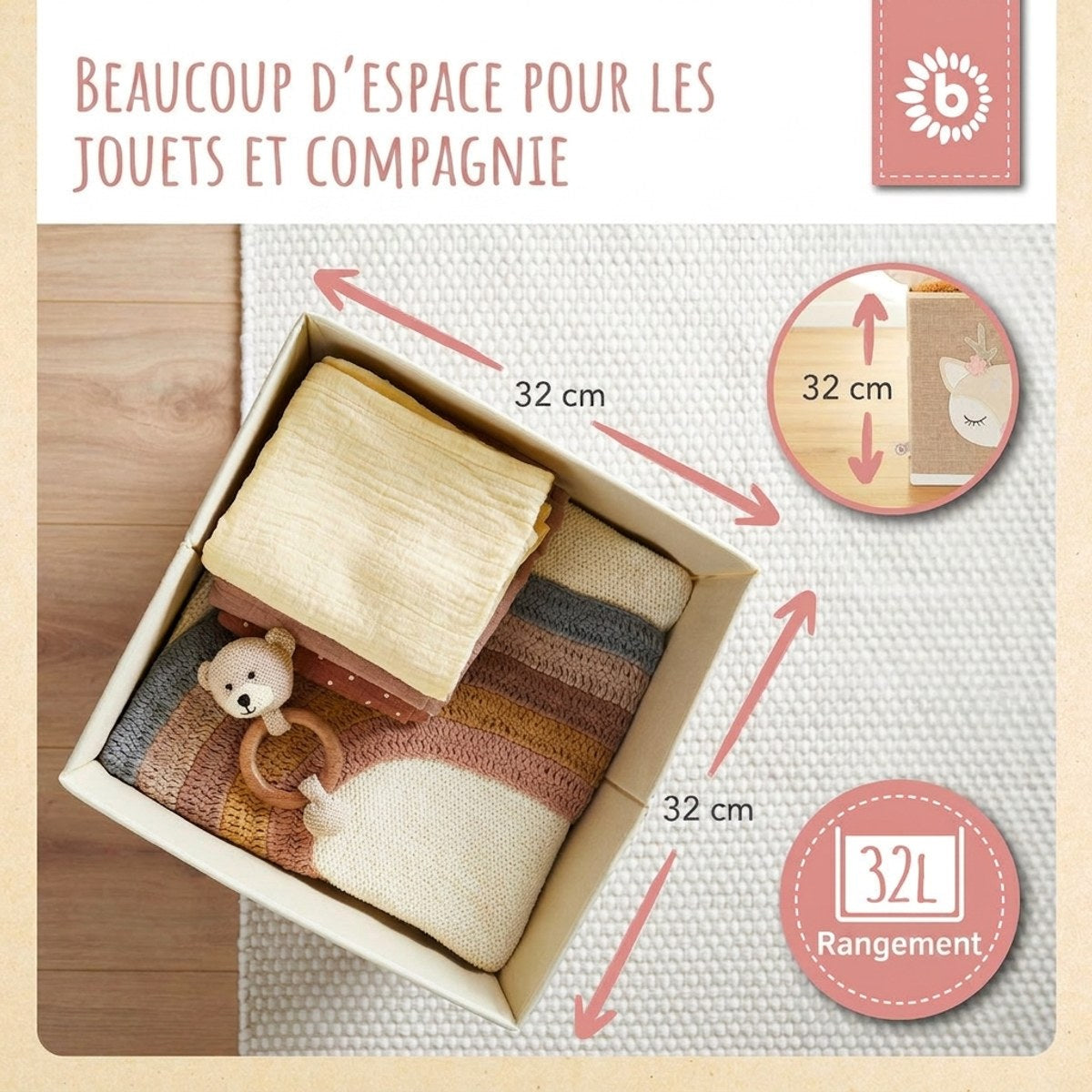 Aufbewahrungsbox Reh Ella - FR Infographic