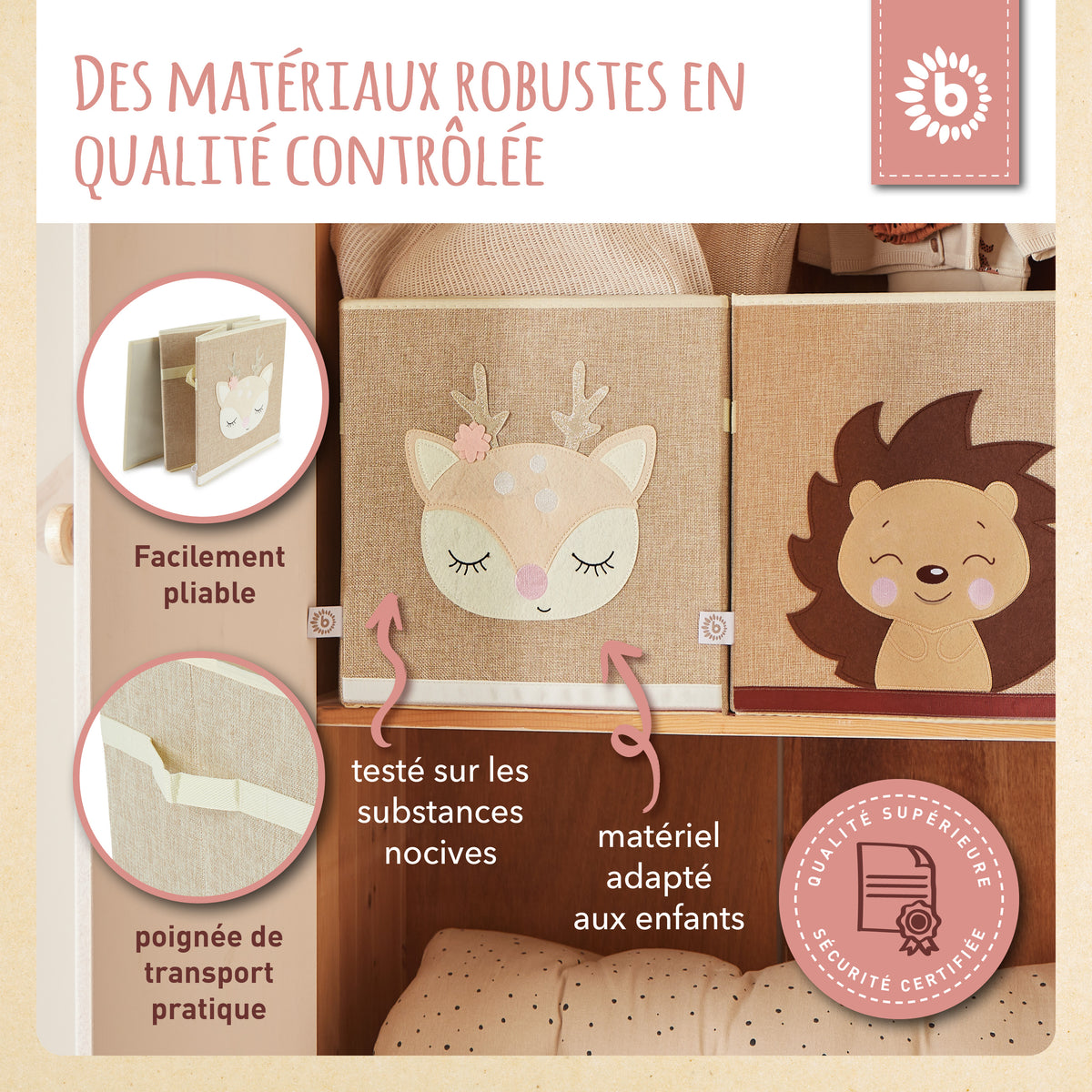 Aufbewahrungsbox Reh Ella - FR Infographic