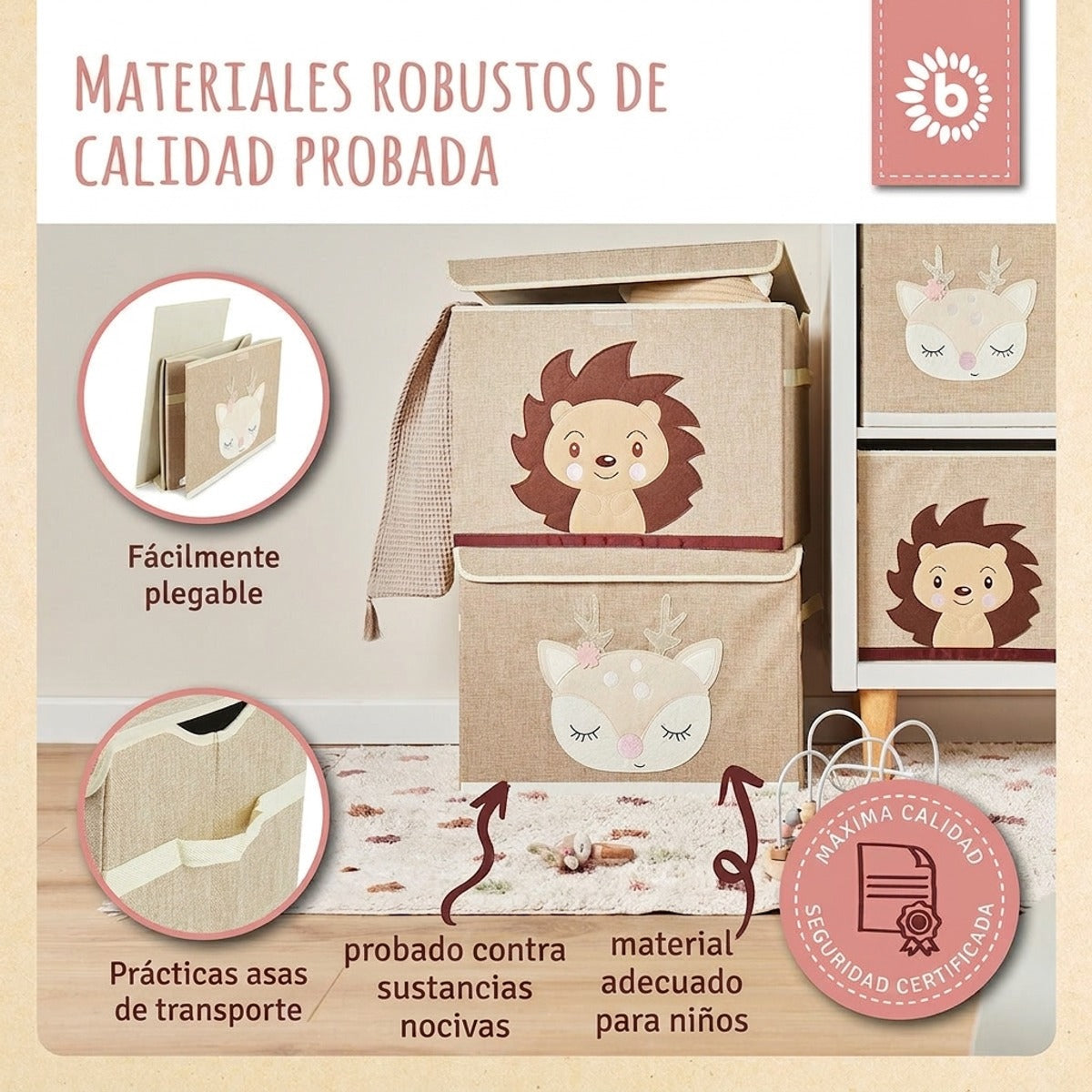 Aufbewahrungsbox Reh Ella mit Deckel - ES Infographic