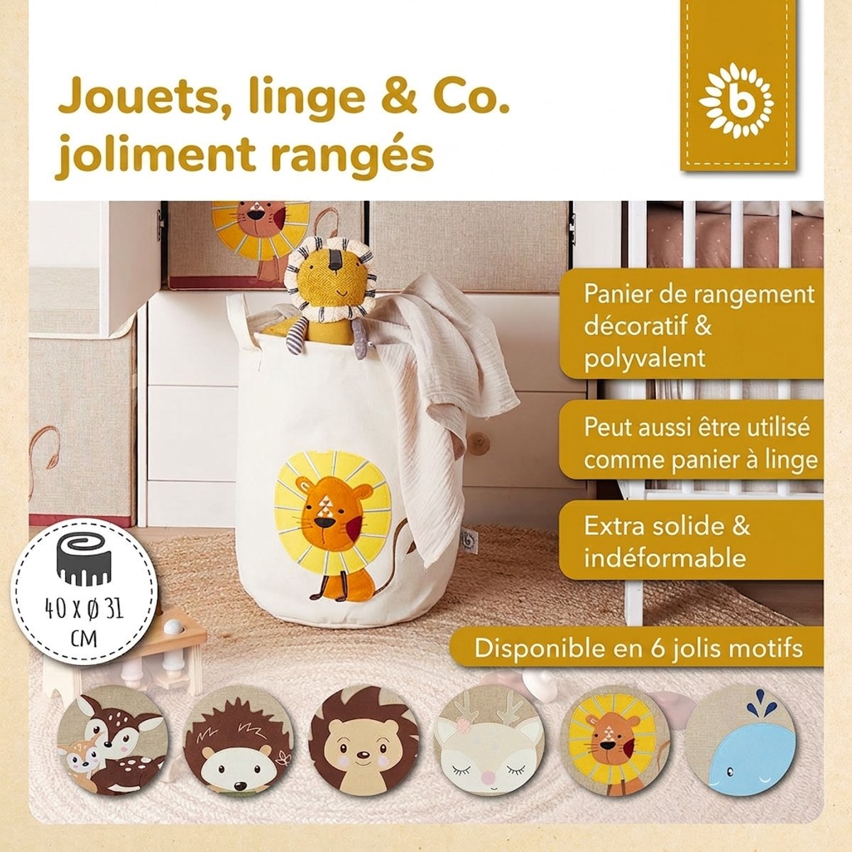 Aufbewahrungskorb Löwe - FR Infographic