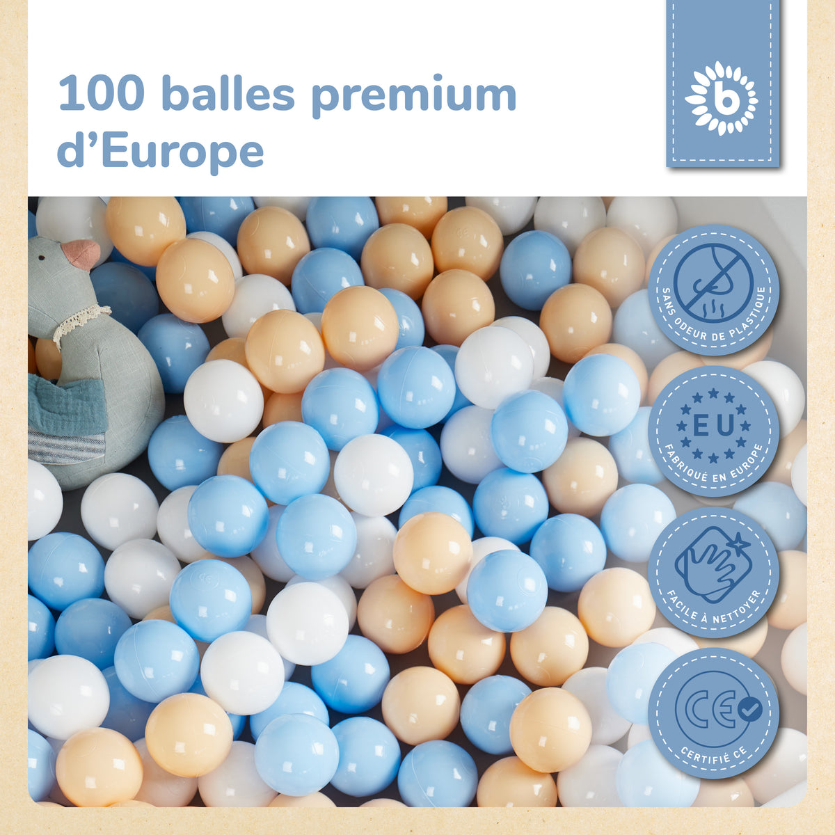 Bälle Beach 100 Stück - FR Infographic