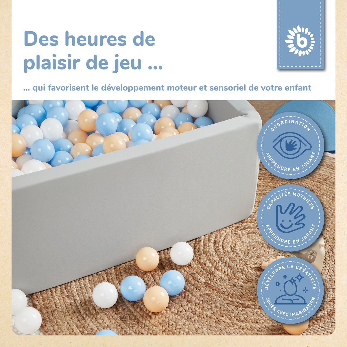 Bälle Beach 100 Stück - FR Infographic