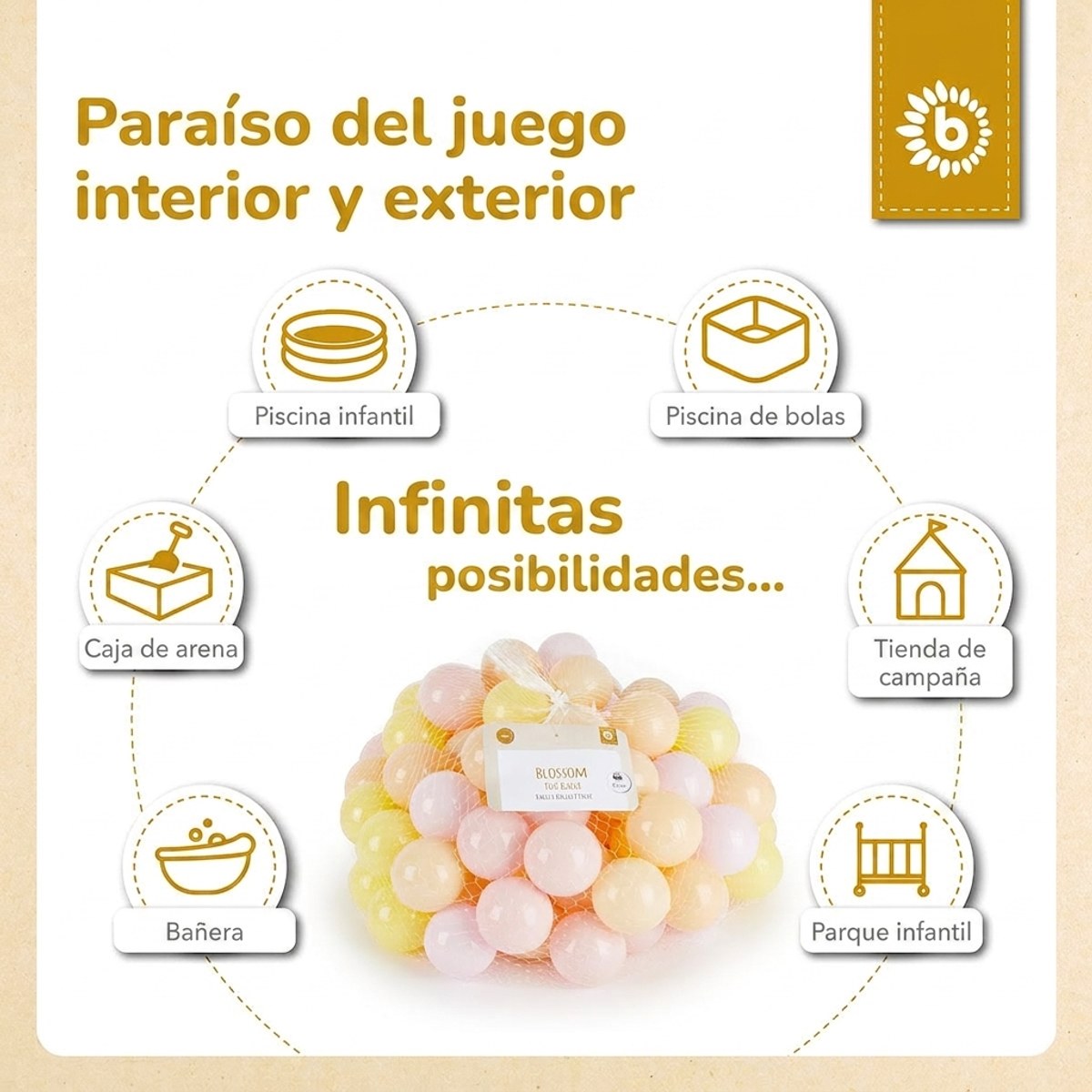 Bälle Blossom 100 Stück - ES Infographic