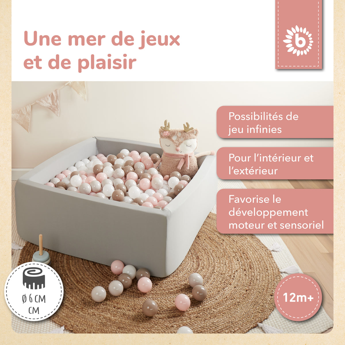 Bälle Cotton 100 Stück - FR Infographic