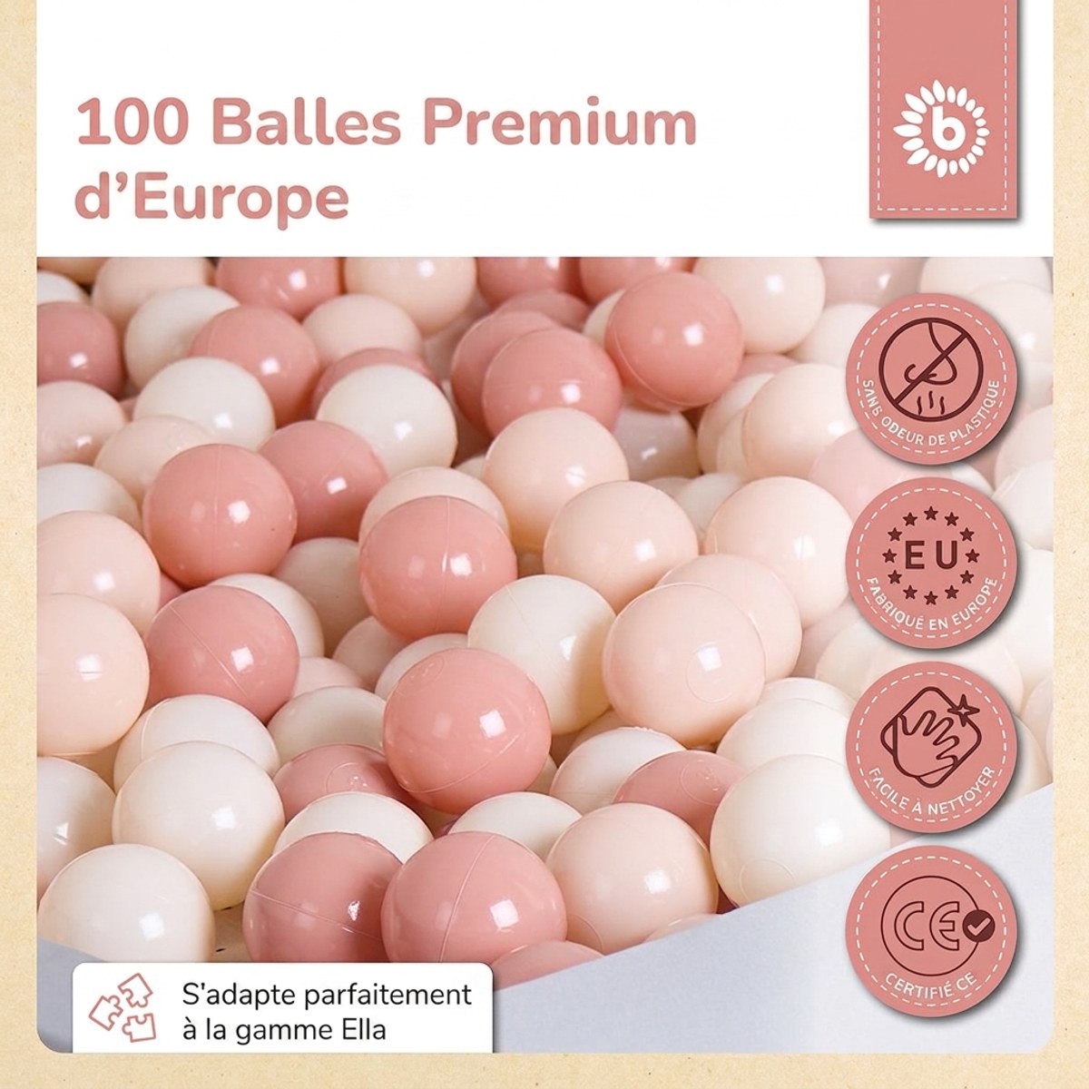Bälle Dreamy Flowers 100 Stück - FR Infographic