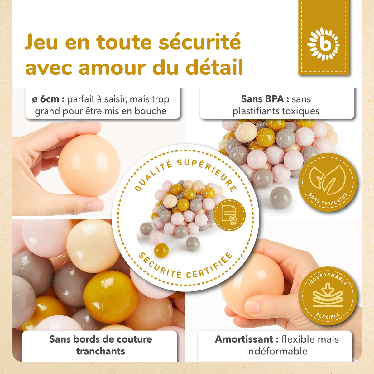 Bälle Sunrise 100 Stück - FR Infographic