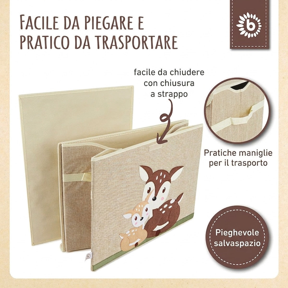 Aufbewahrungsbox Rehe mit Deckel - IT Infographic