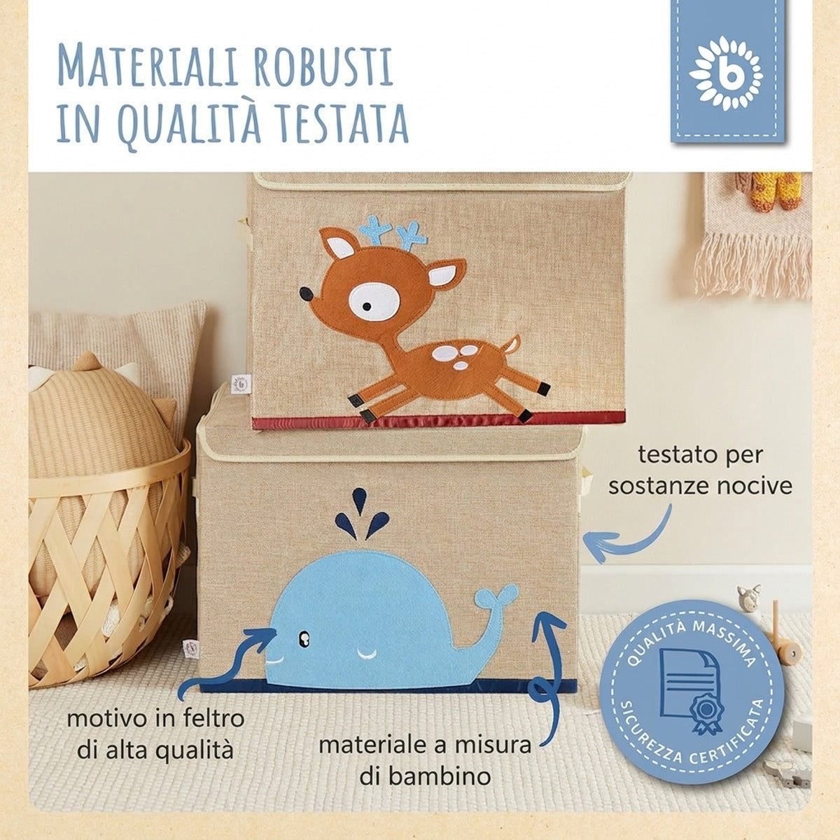 Aufbewahrungsbox Wal mit Deckel - IT Infographic