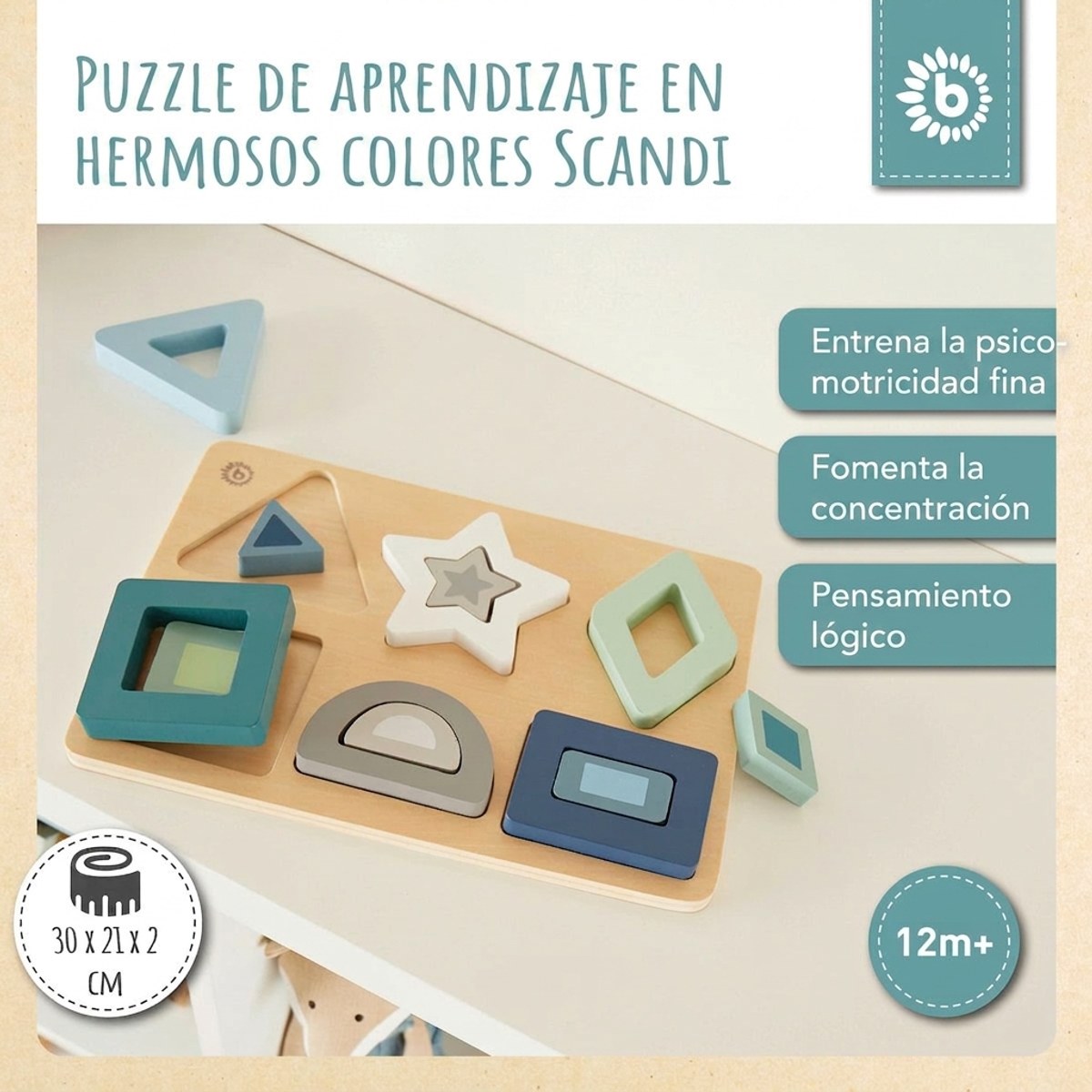 Holz Puzzle Formen - ES Infographic