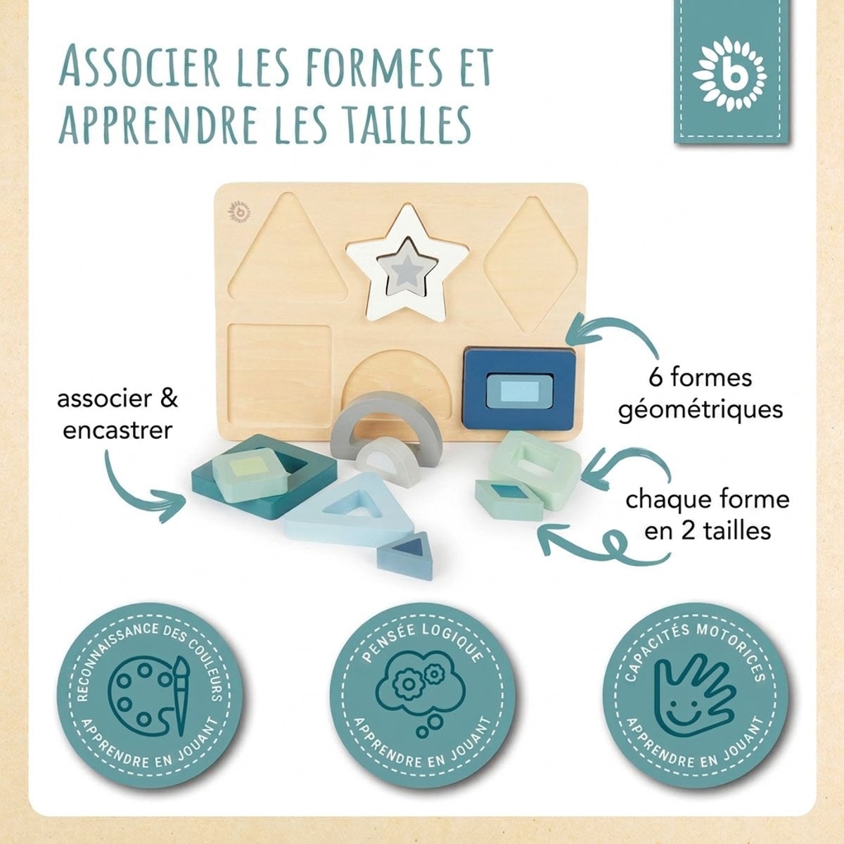 Holz Puzzle Formen - FR Infographic
