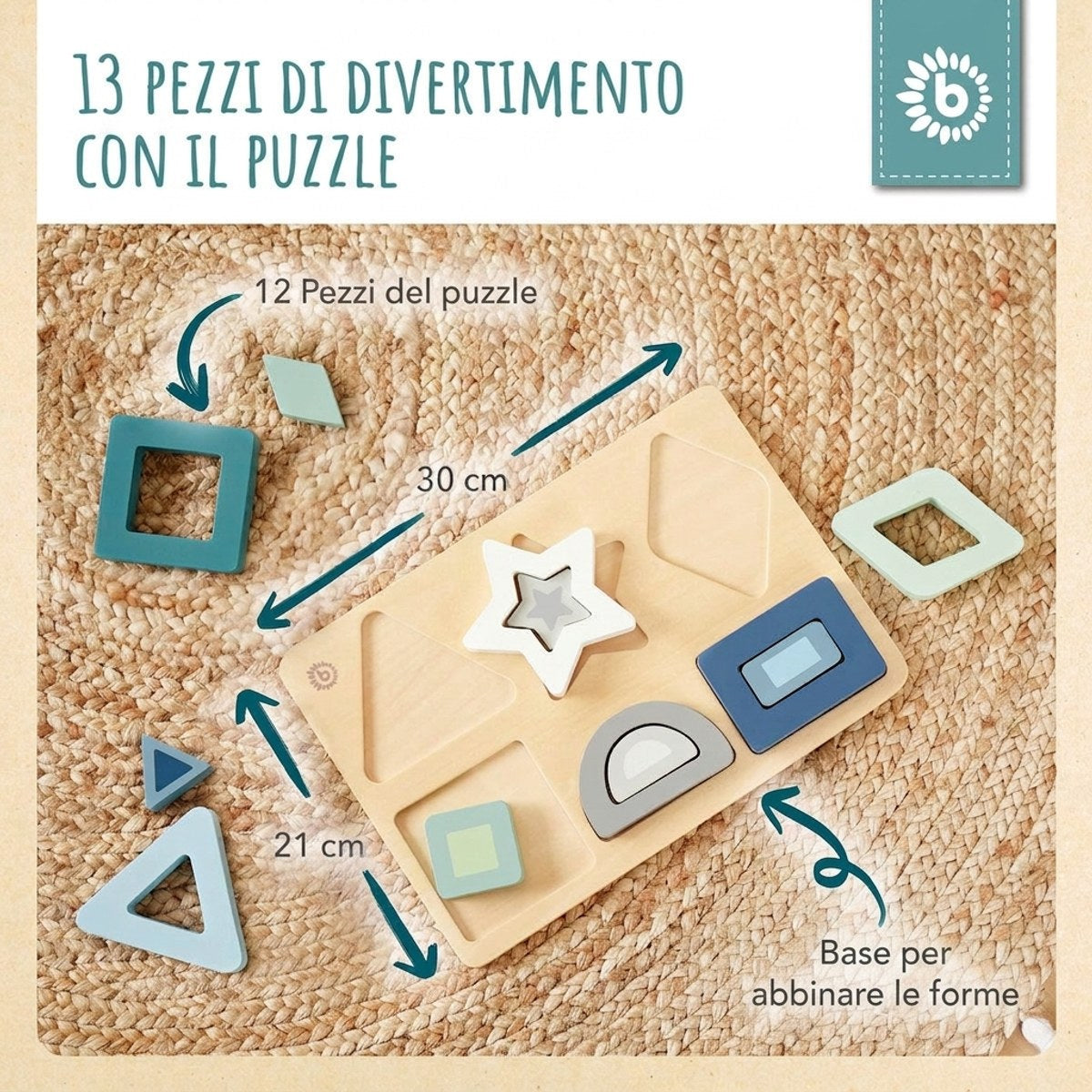 Holz Puzzle Formen - IT Infographic