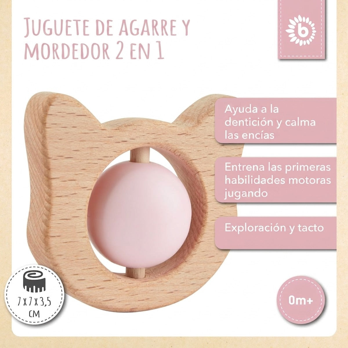 Beißring Katze mit Silikonball - ES Infographic