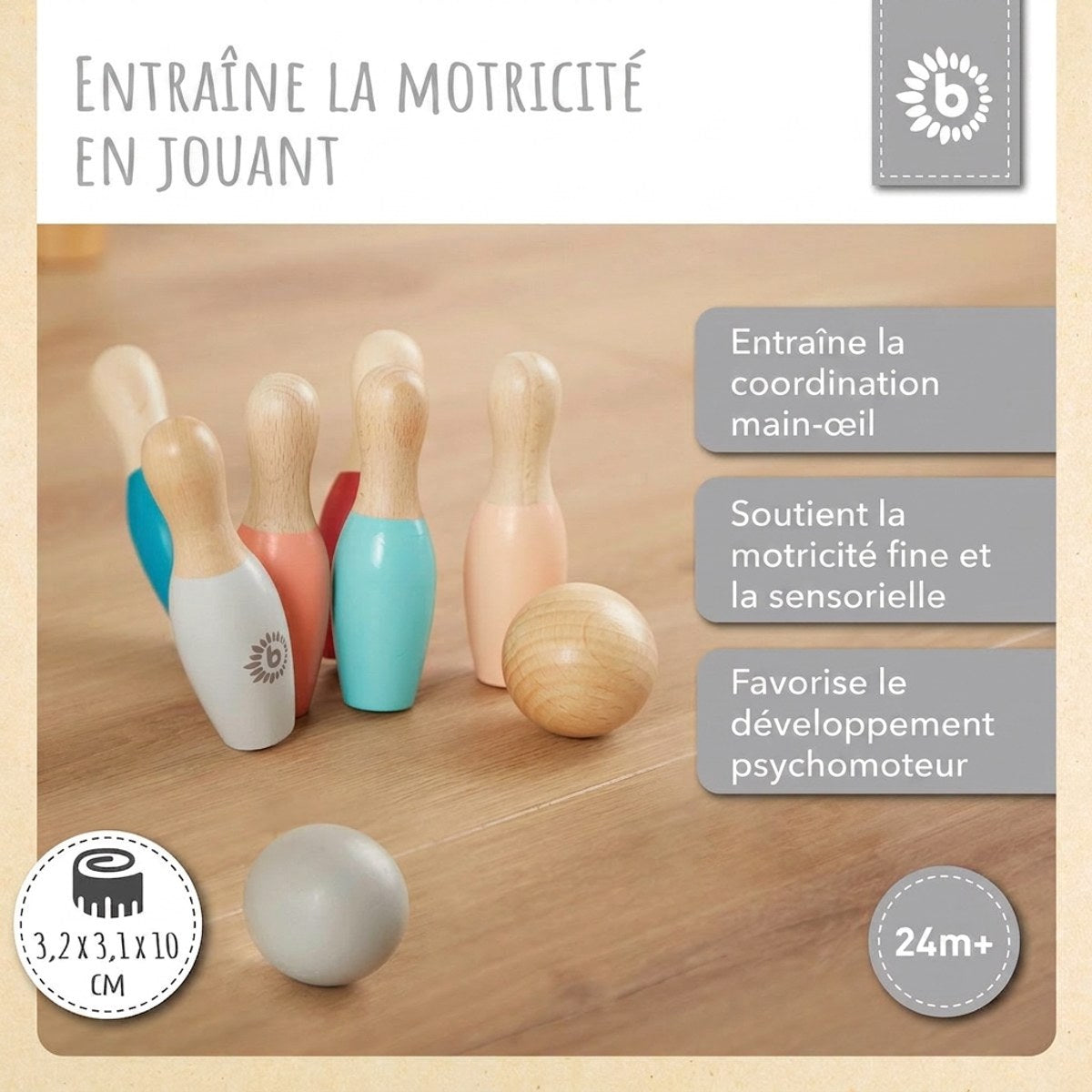 Mini Bowling Set - FR Infographic
