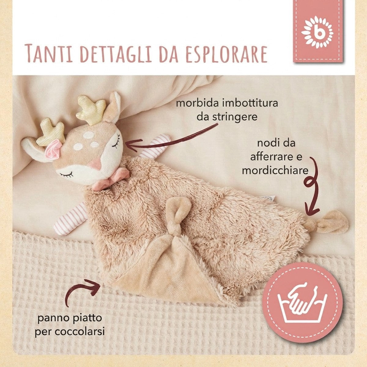 Schmusetuch Reh Ella - IT Infographic