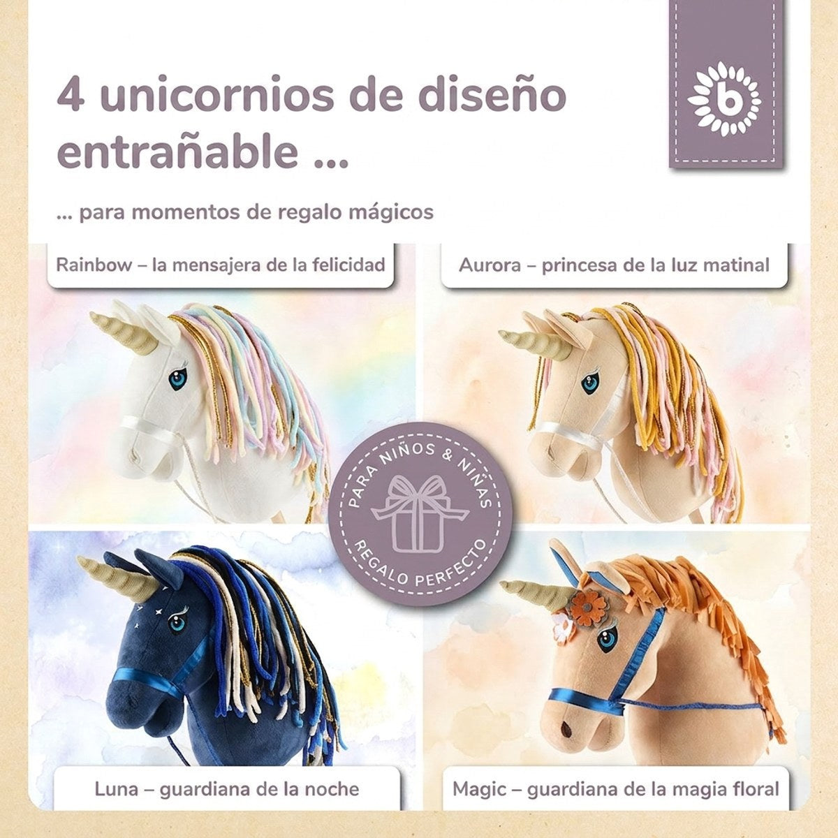 STECKENTIER EINHORN RAINBOW - ES Infographic