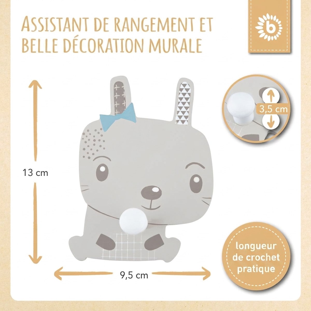 Wandhaken Hase - FR Infographic