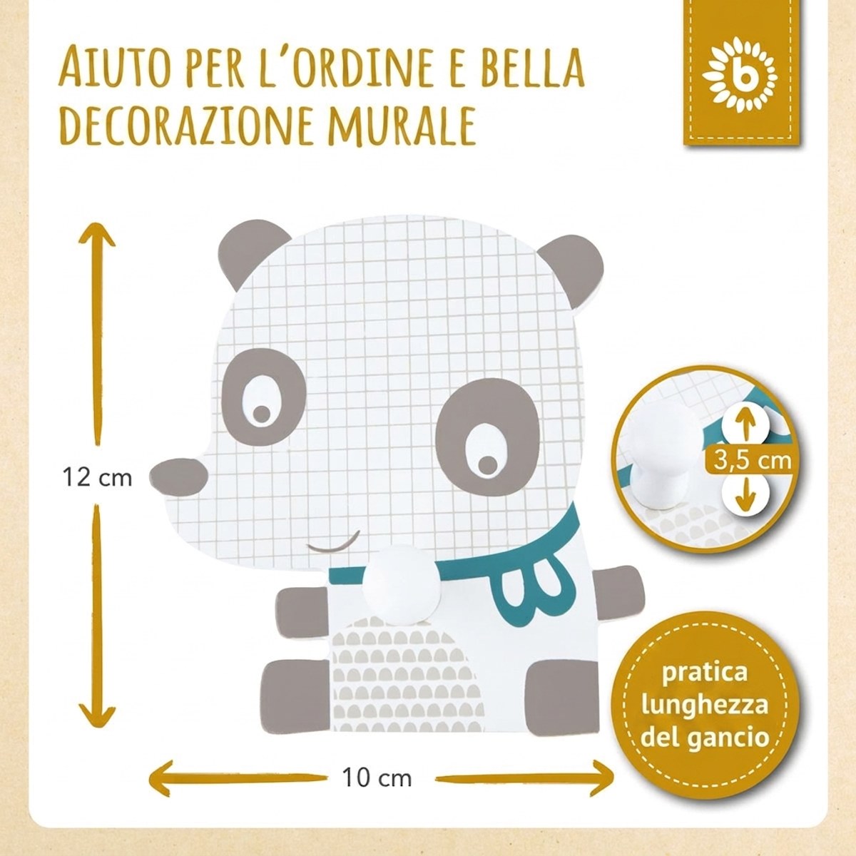 Wandhaken Panda - IT Infographic