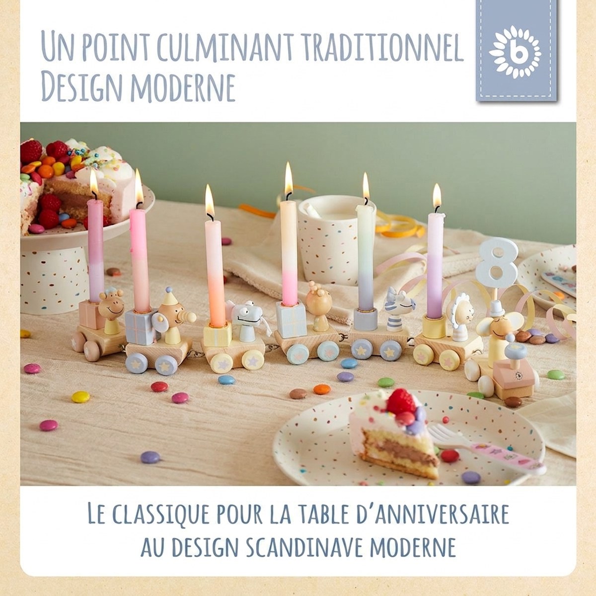 Geburtstagszug Holz Candy 0-99 Jahre - FR Infographic
