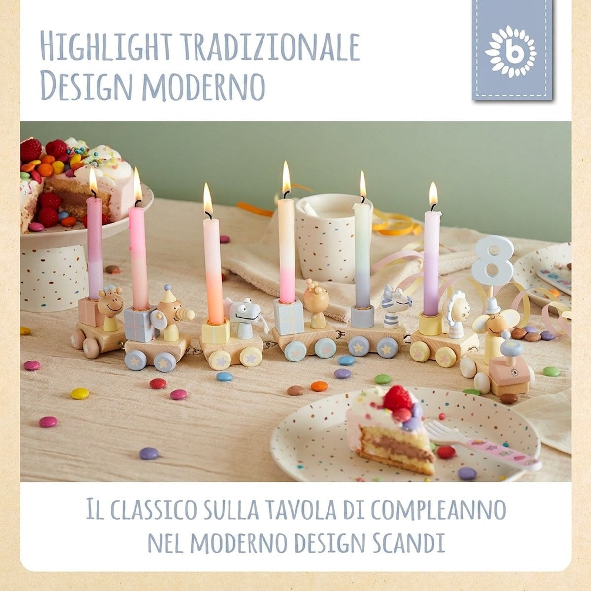 Geburtstagszug Holz Candy 0-99 Jahre - IT Infographic