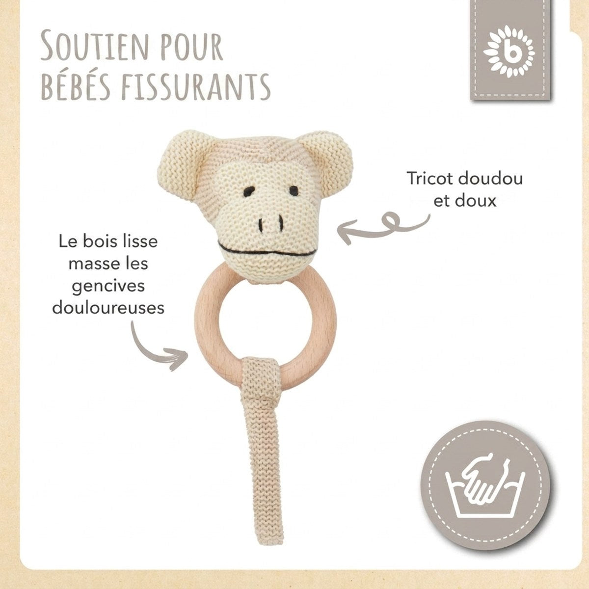 Greifling Affe mit Rassel - FR Infographic