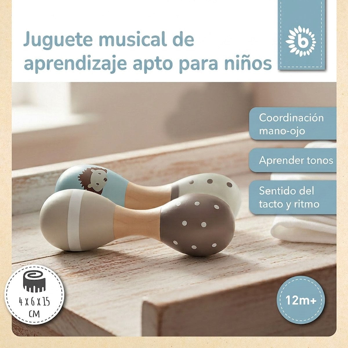 Hantelrasseln 2er Set Igel - ES Infographic