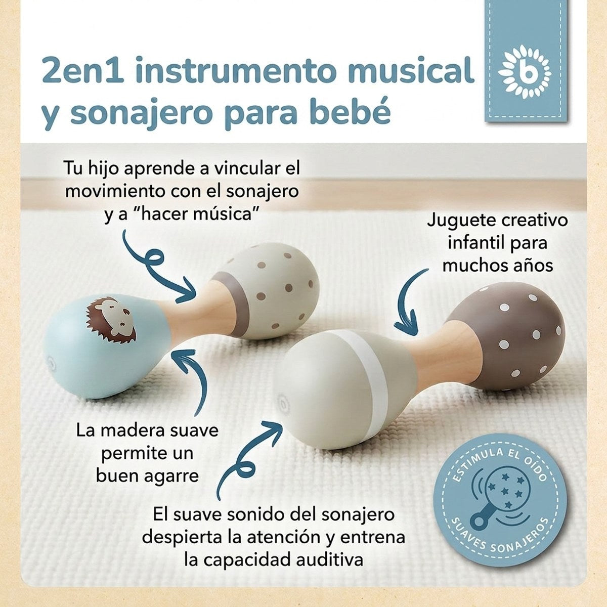 Hantelrasseln 2er Set Igel - ES Infographic
